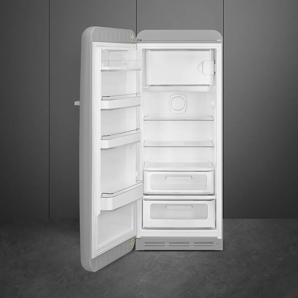 Smeg Køleskabe 50's Style Kølefryseskab i Sølvfarvet, 2