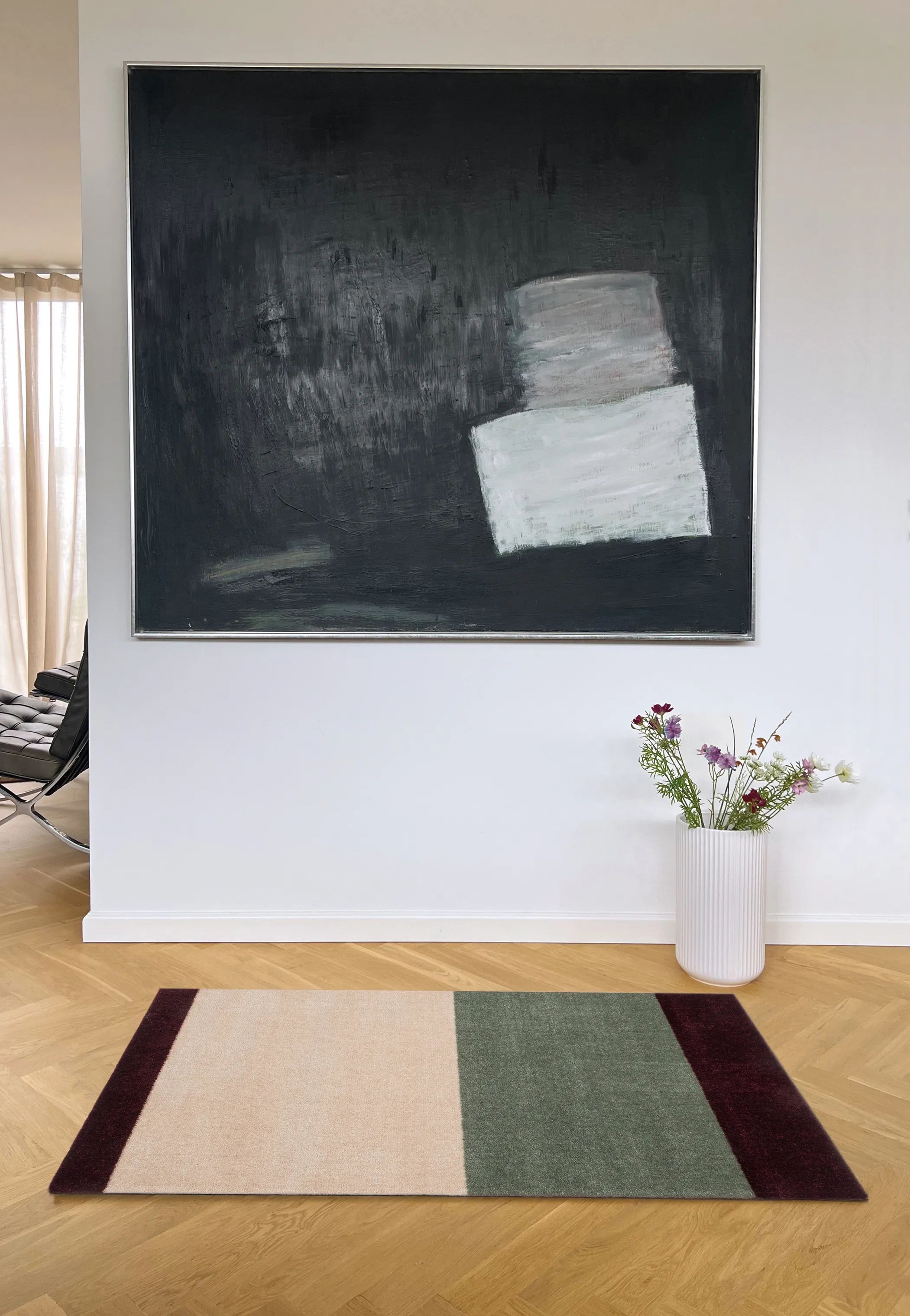 Tica Copenhagen Gulvtæpper Stripes Horisontal Gulvtæppe i Grøn/Ivory/Bordeaux, B67 x L120 cm, 7