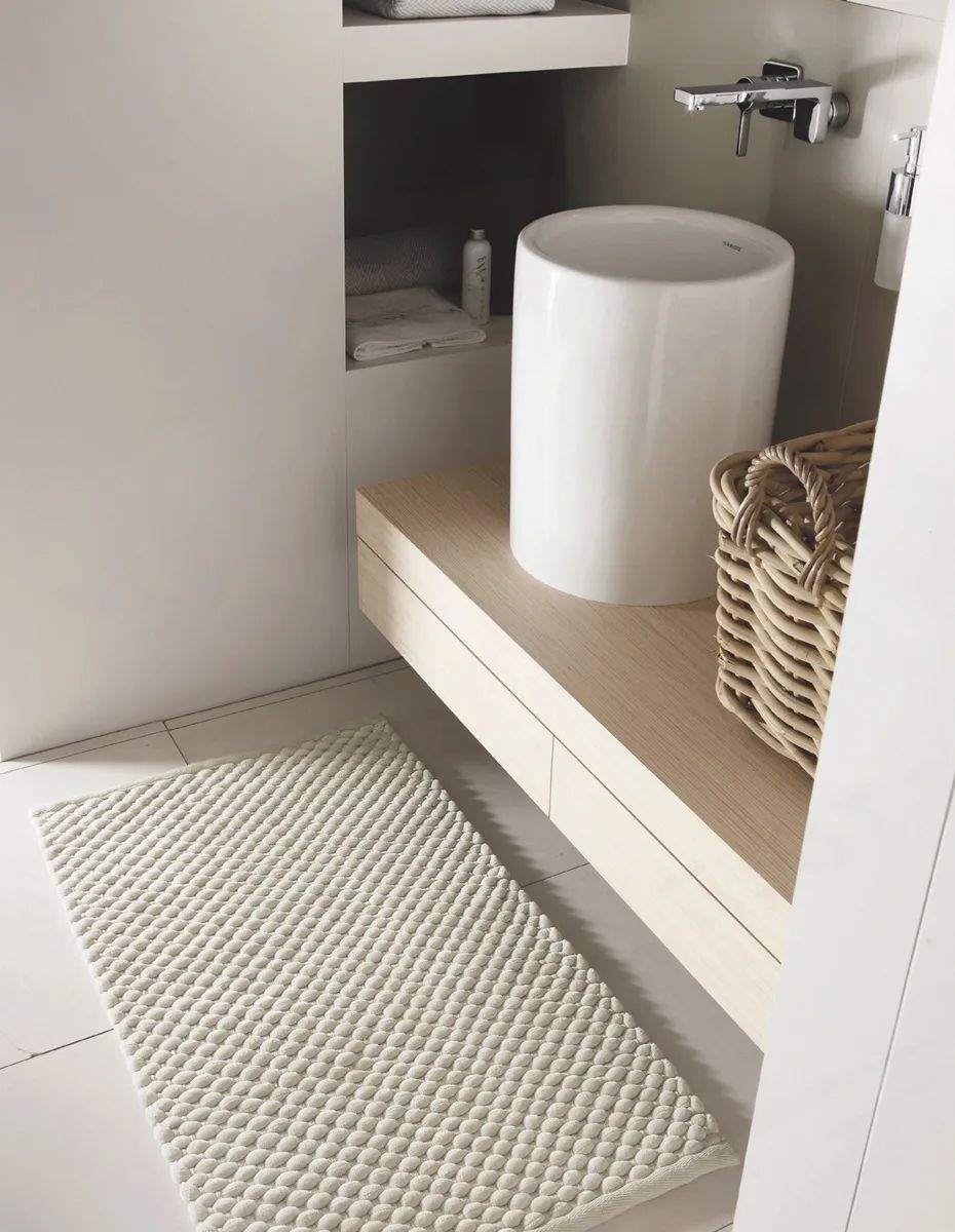 Aquanova Bademåtter Maks Bademåtte i Ivory, B60 x L60 cm, 3