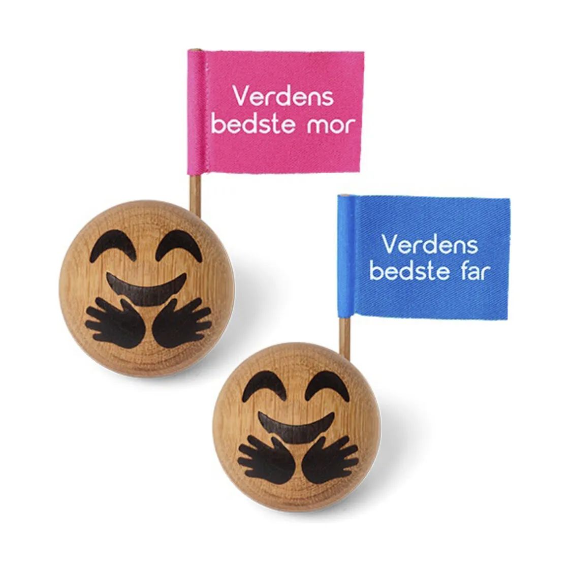 Spring Copenhagen Øvrige figurer Spring Emotions Mor & far Figur m. Flag - 3 dele i Natur, 1