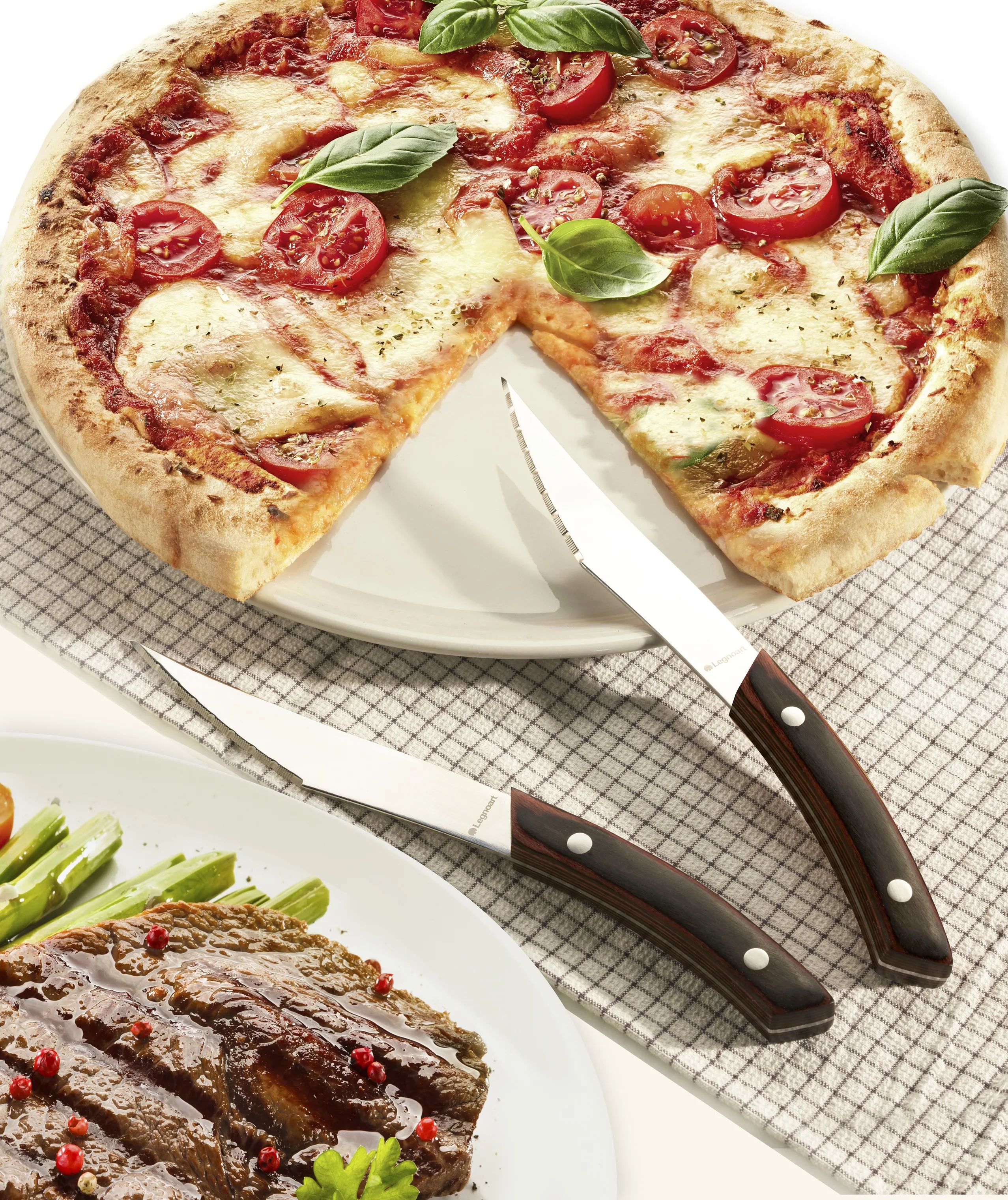 Legnoart Steakknive Napoli Pizza og steakknive - 4 stk. i Mørk, 2