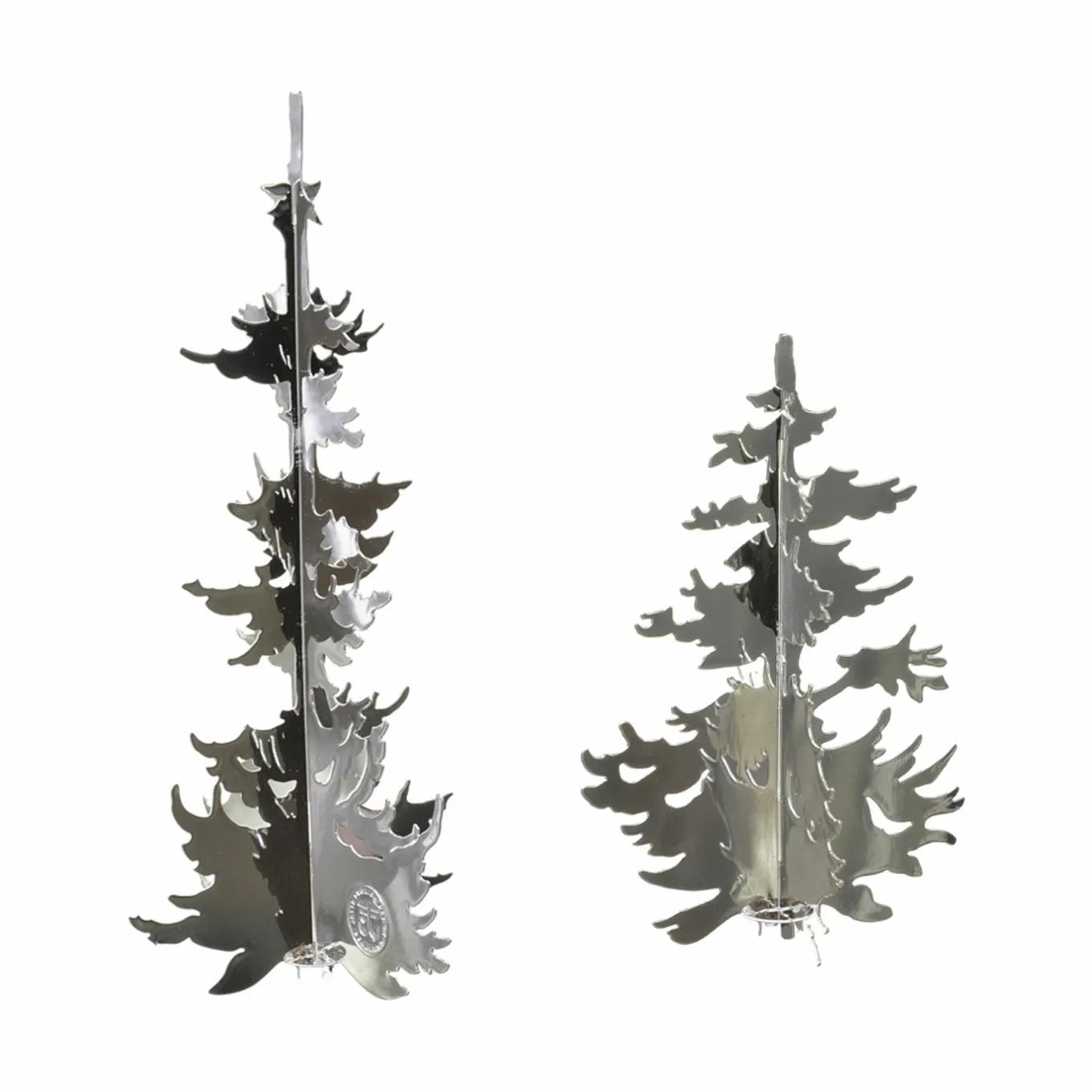 Jette Frölich Design Julefigurer Design Juledekoration Vinterskov træer - 2 stk. i Sølvfarvet, 15 cm, 1