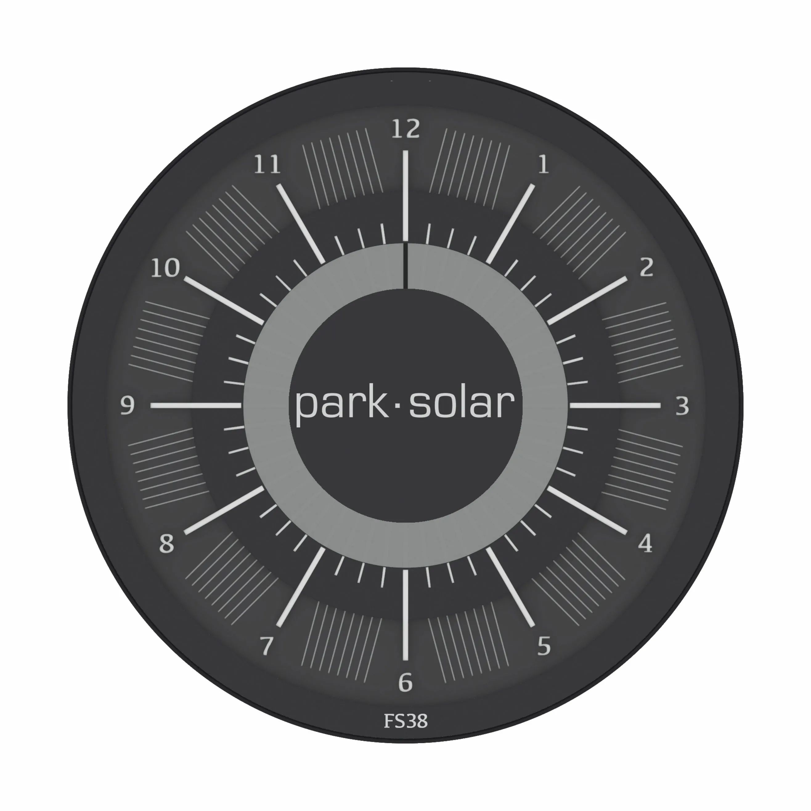 Park Solar P-skiver FS38 5100 Elektronisk P-skive med solceller i Sort, 1