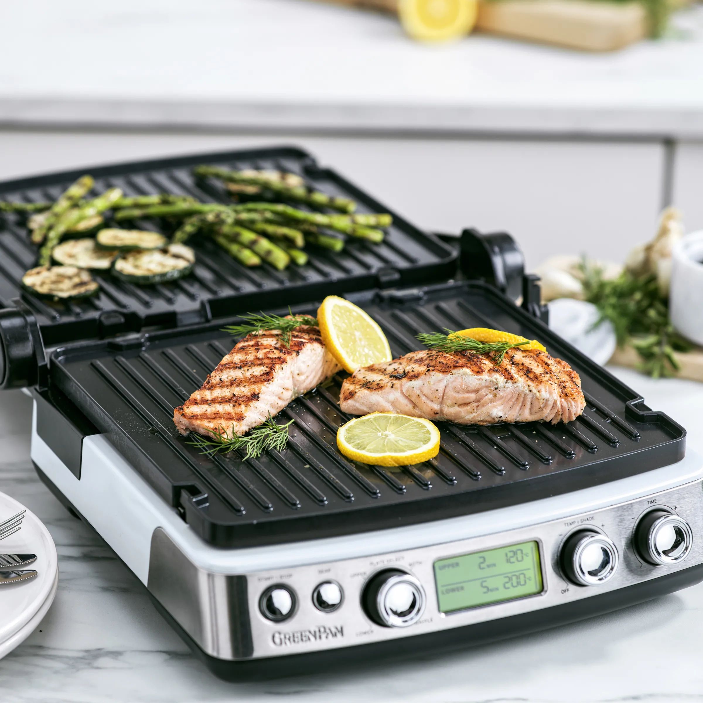 Greenpan Bordgrill Elite Kontaktgrill i Blue Haze, 4