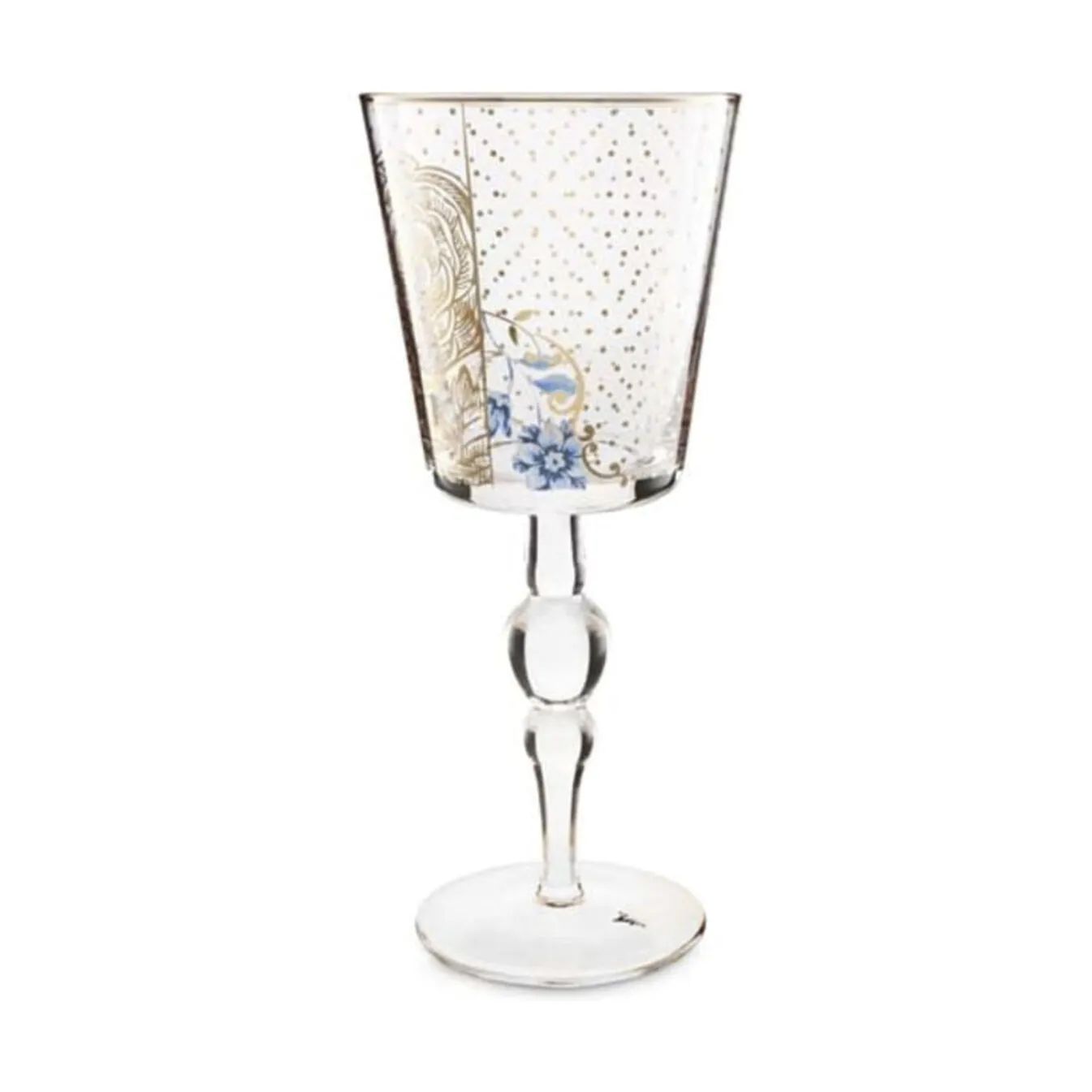 PIP Studio Hvidvinsglas Royal Winter White Vinglas i blue/ gold, 1