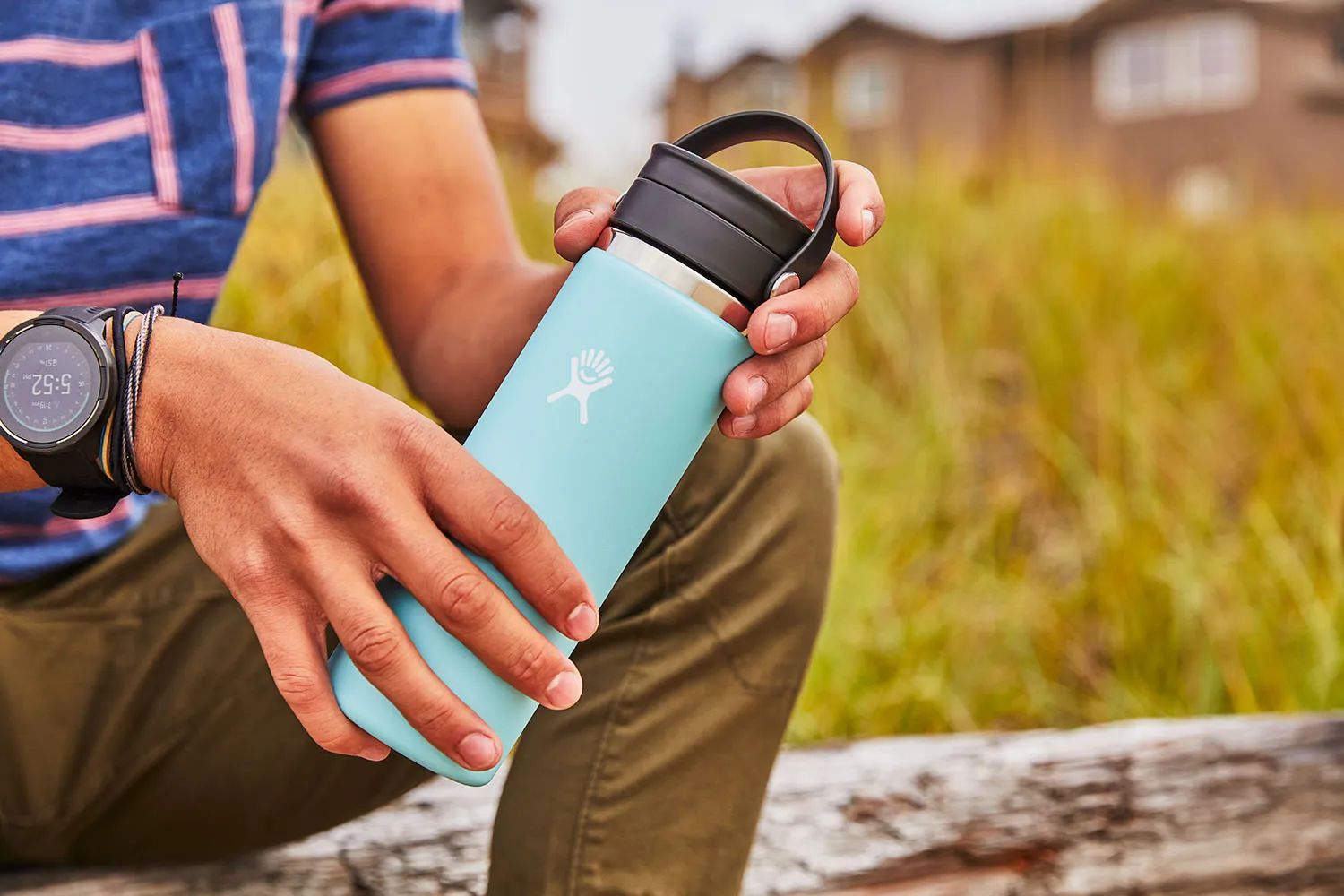 Hydro Flask To go kopper Wide Flex Sip Lid Termoflaske i Lyserød/stål/hvid/rød, 2