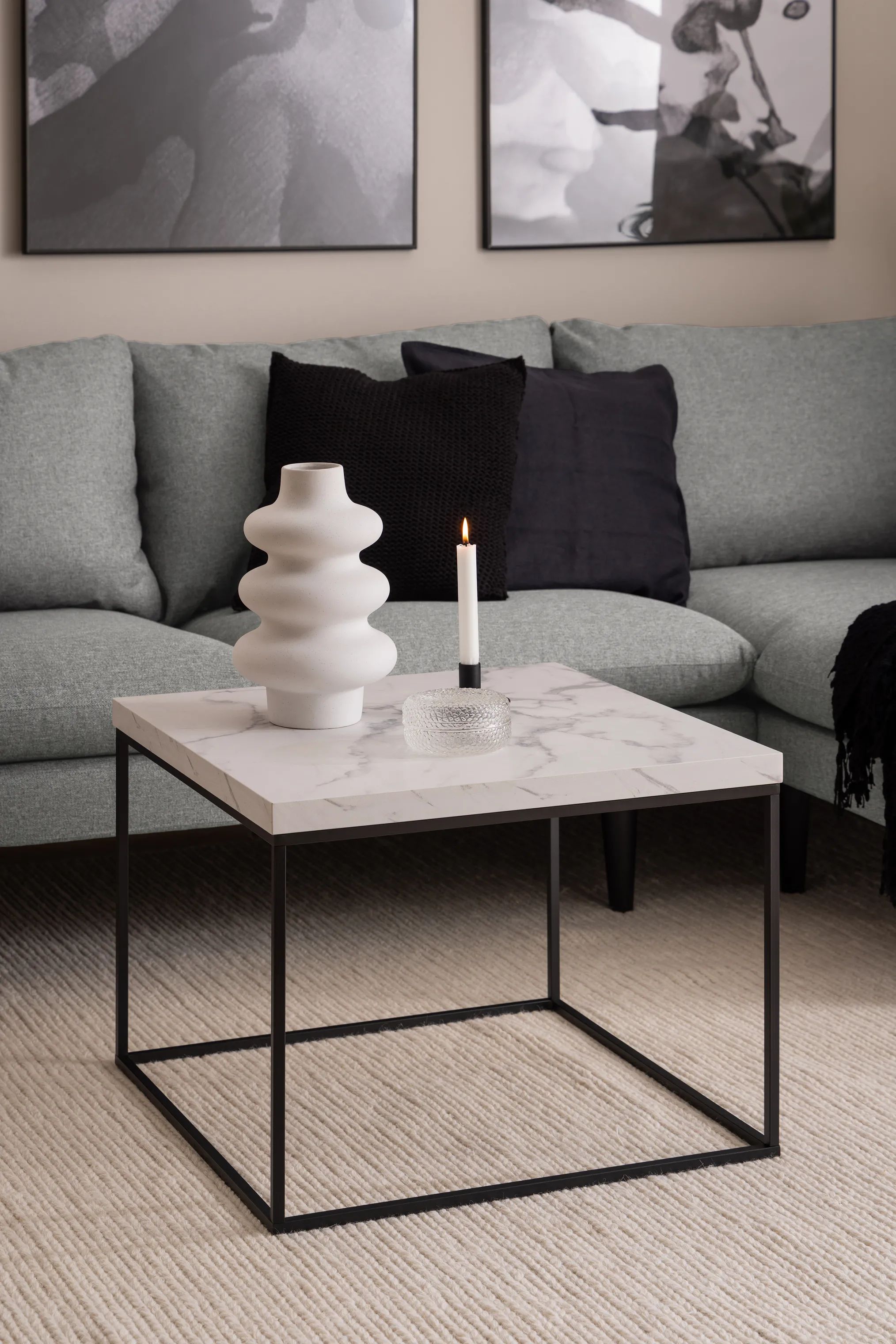 CASA Living Sofaborde Barossa Sofabord i Hvid, B60 x L60 cm, 2