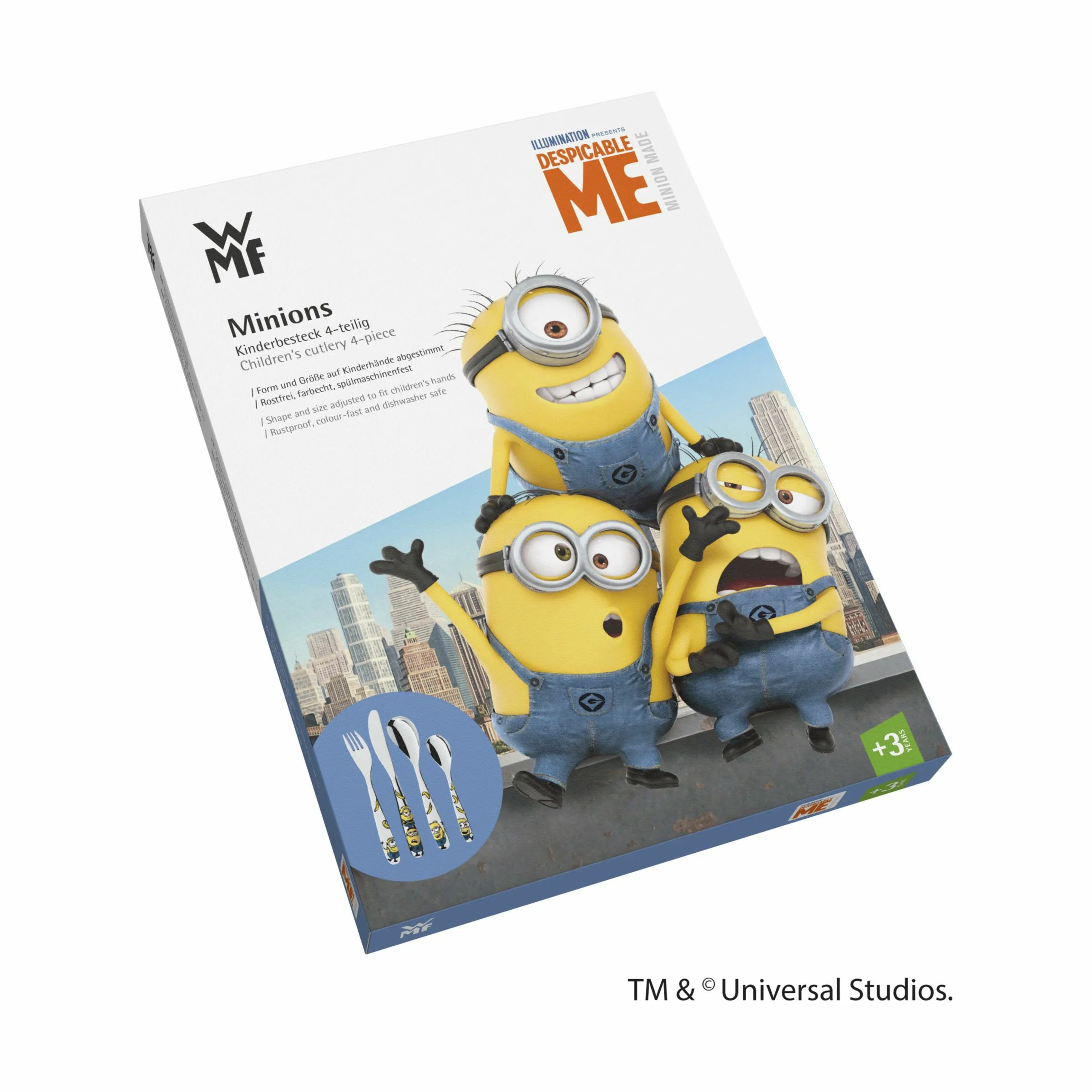 WMF Børnebestik Børnebestiksæt Minions - 4 dele i Multifarvet, 2