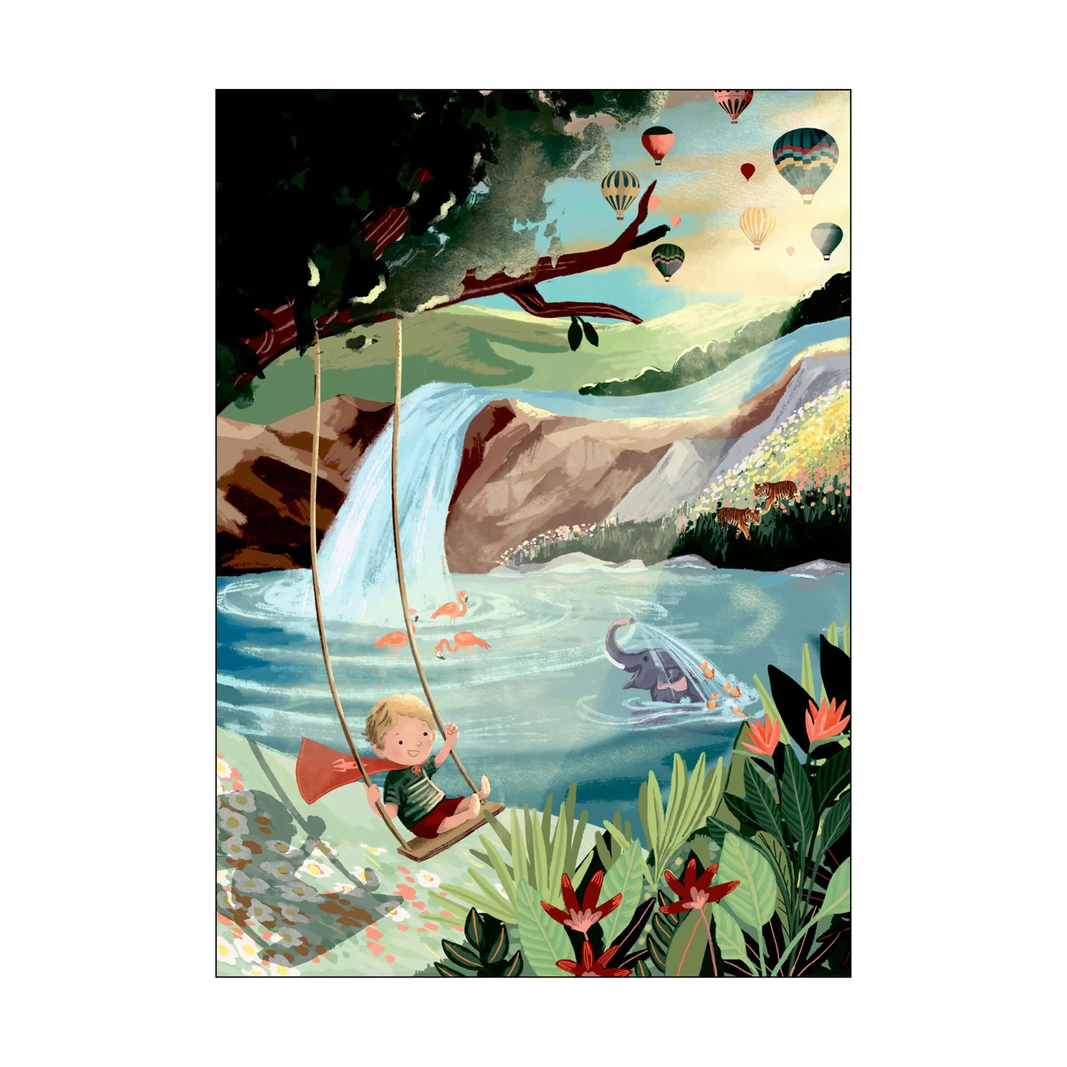 Poster&Frame Plakater Plakat - Swingset Dreams i Multifarvet, 1