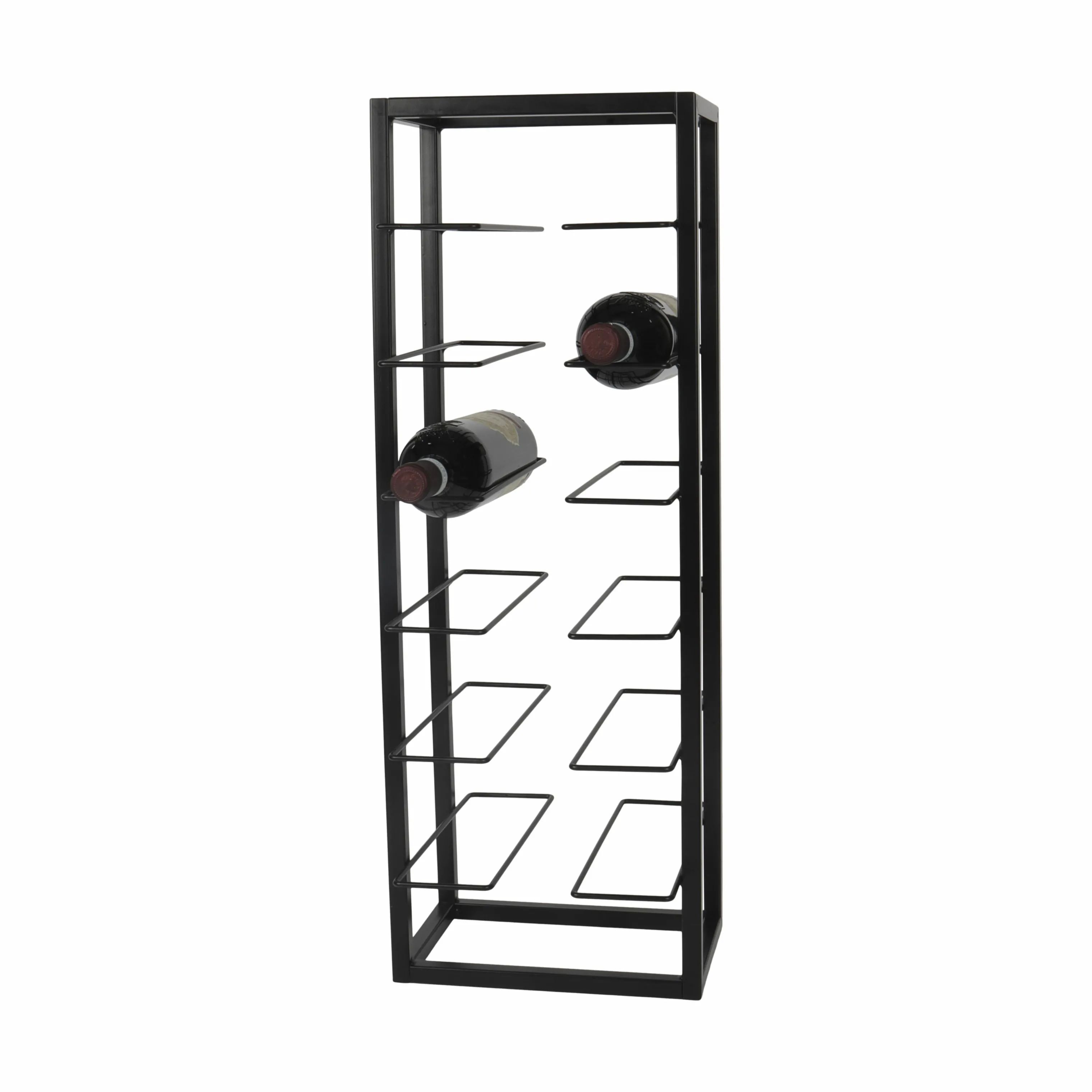 CASA Living Vinreoler Vinreol i Sort, 70 cm, 3