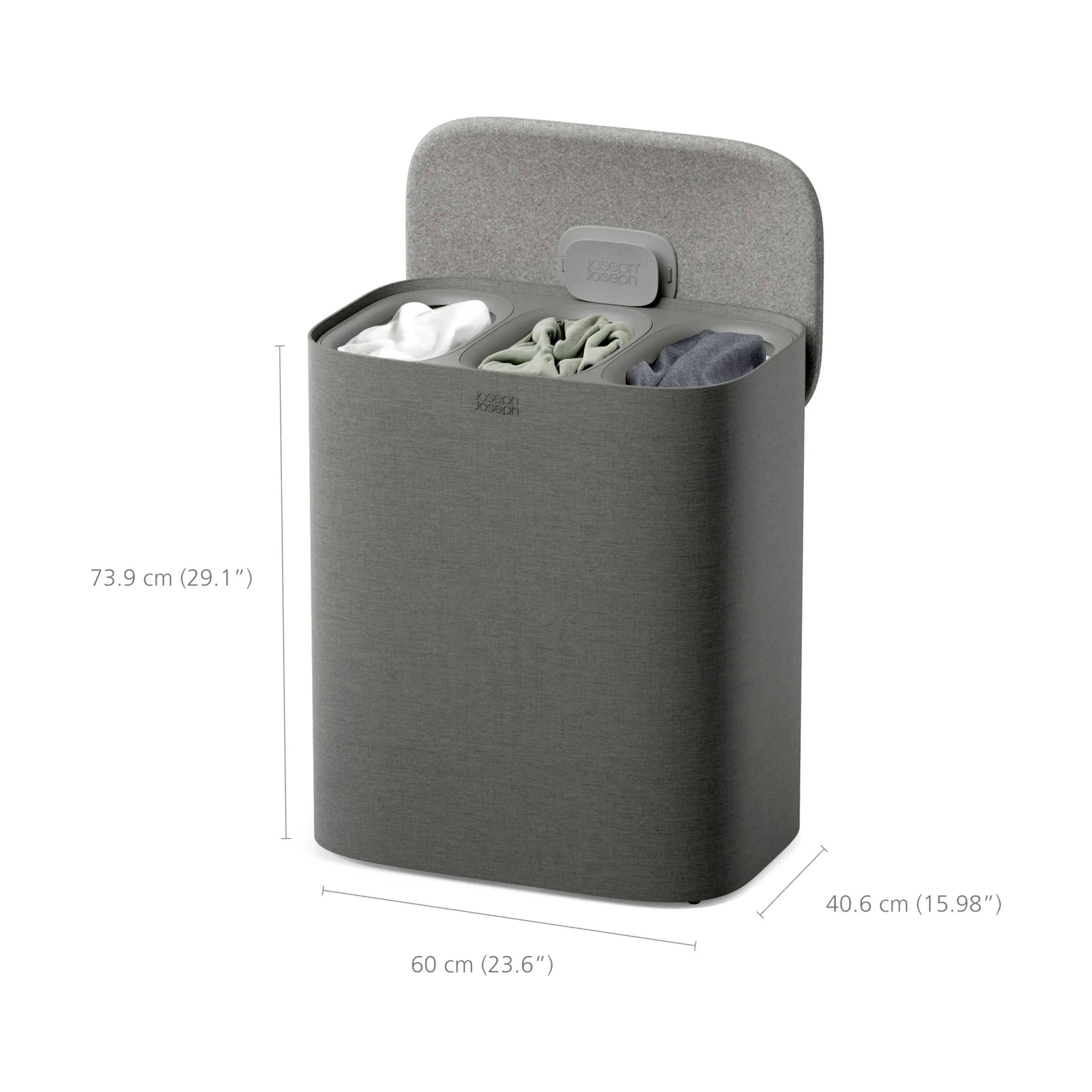 Joseph Joseph Vasketøjskurve Tota trio vaskekurv i Forest Grey, 4