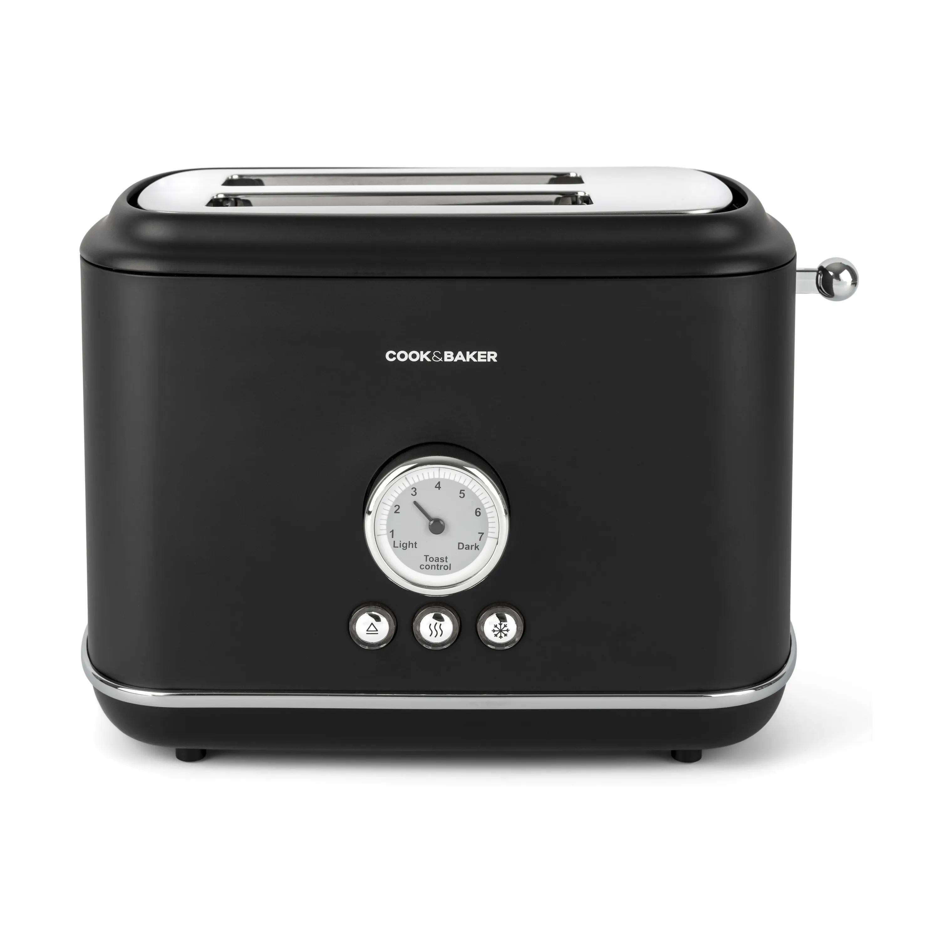 Cook & Baker Brødristere Retro Brødrister i Sort, 1