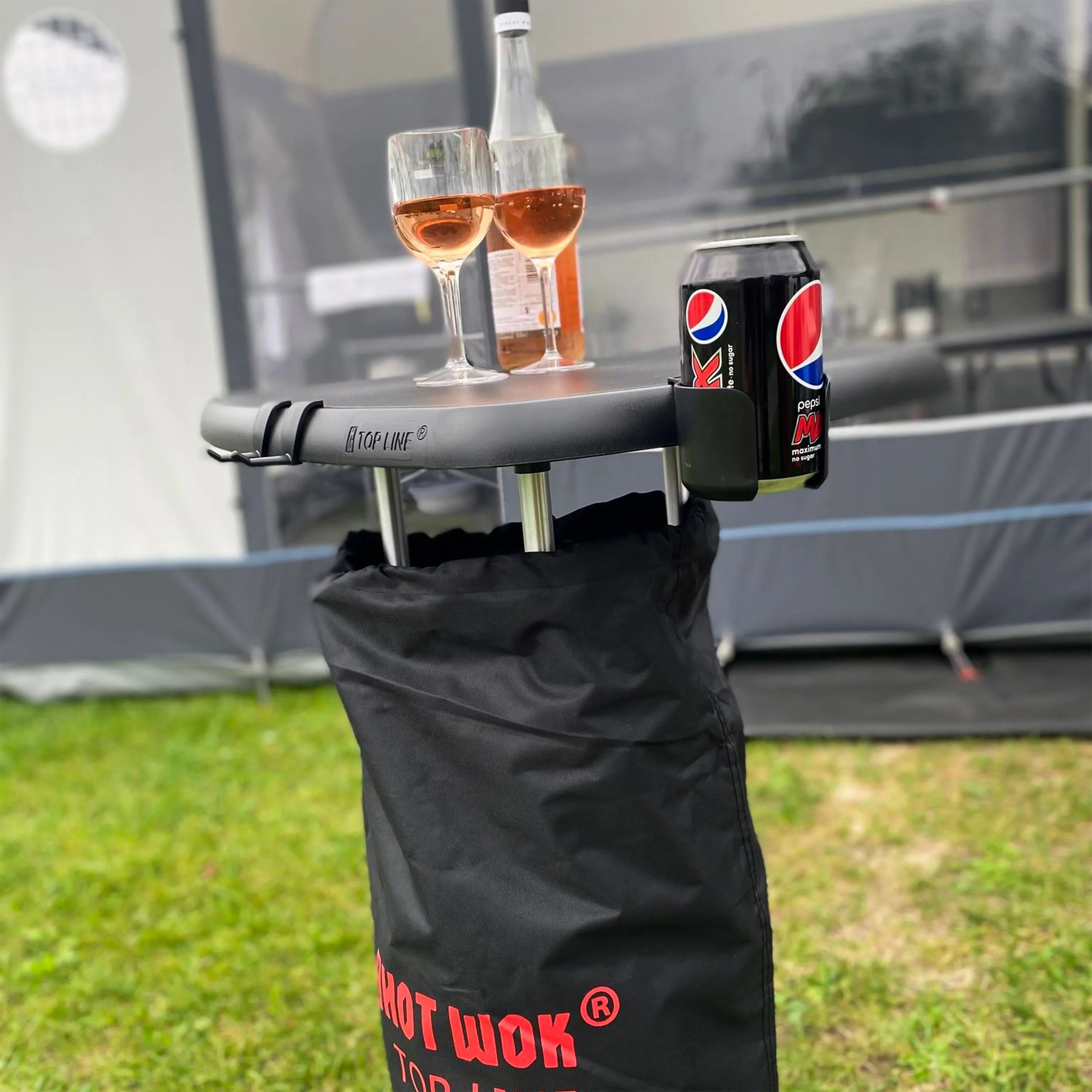 HOT WOK Øvrigt grilltilbehør HOT WOK Kopholder + 2 stk. kroge i Sort, 2