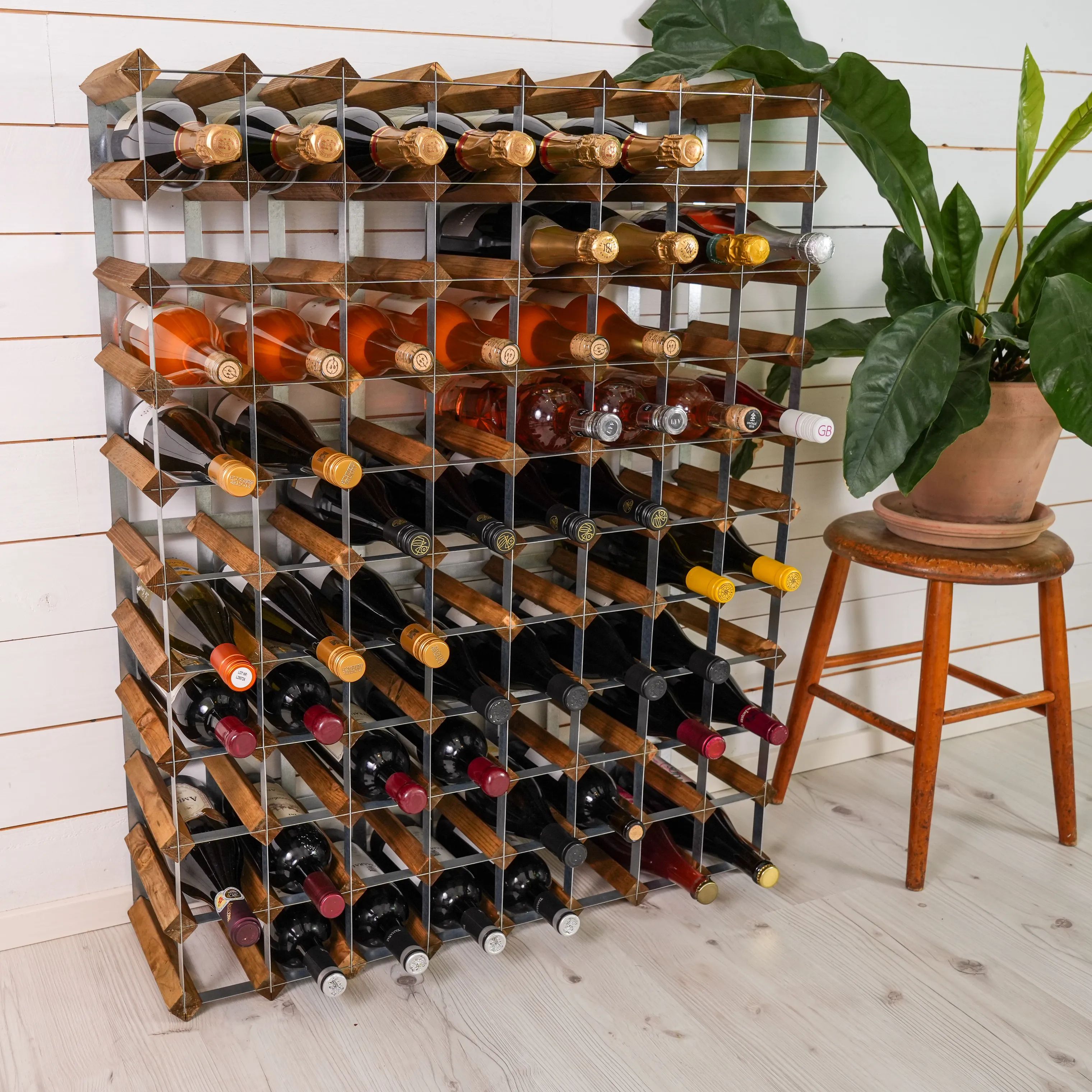 Traditional Wine Racks Vinreoler Vinreol i Lys eg, 90 flasker, 3
