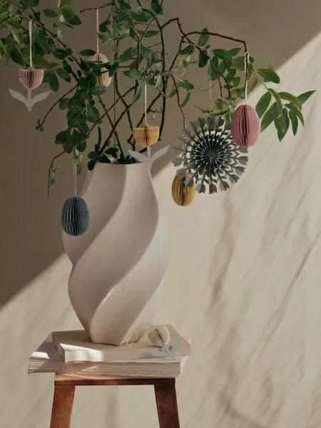 Broste Copenhagen Påskeæg og ophæng Megan Papir Ornament i Grøn, 2