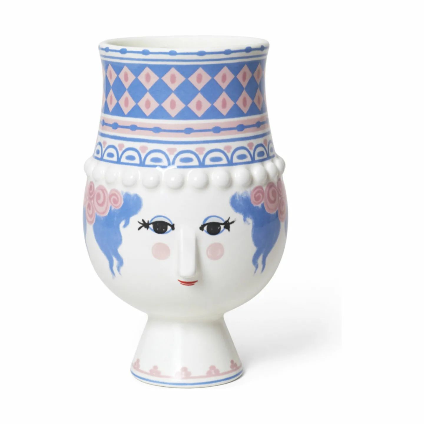 Bjørn Wiinblad Vaser Lady Vase i Blå, 16 cm, 1