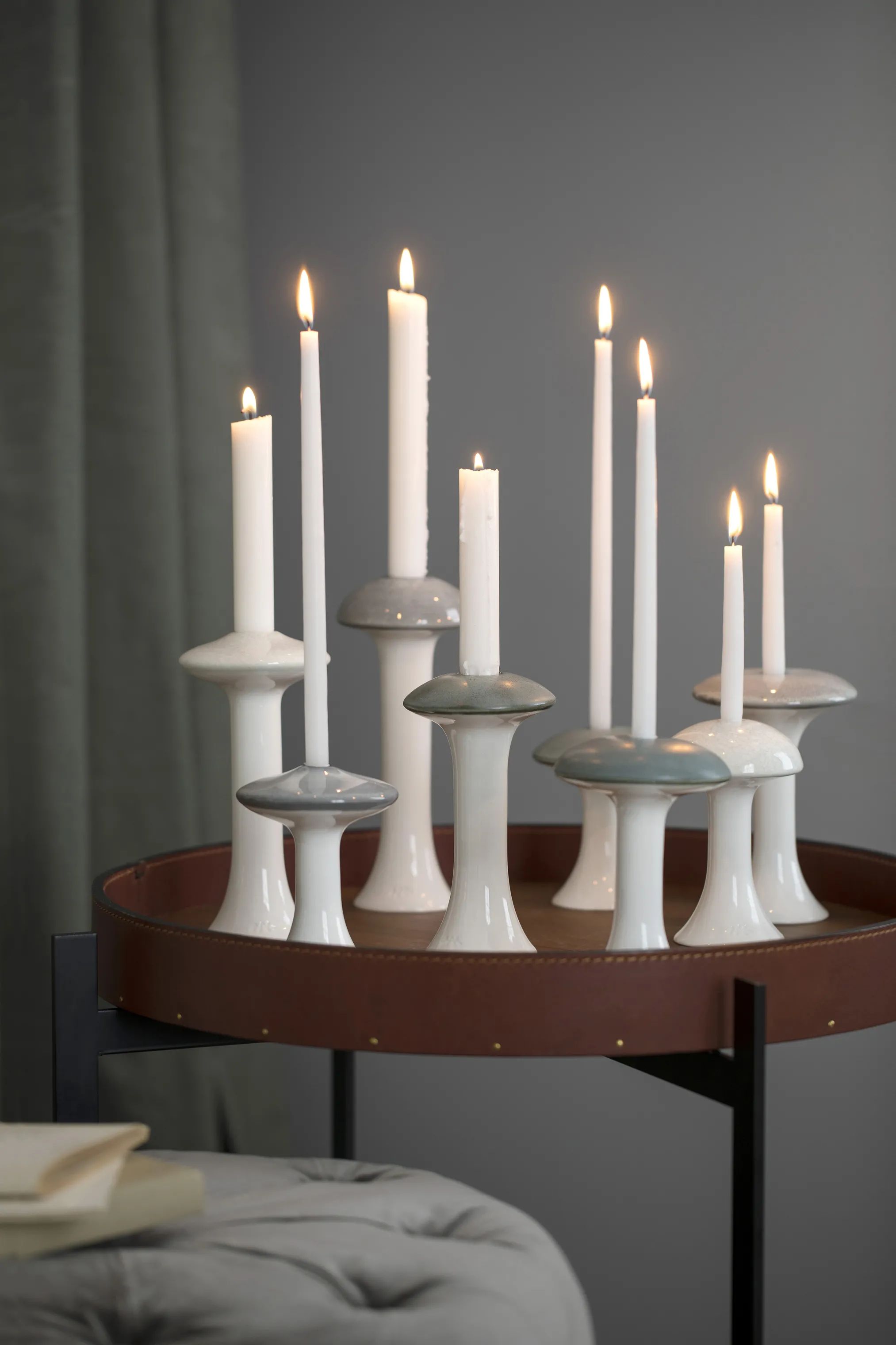 Kähler Kronelysestage Ahlmann Lysestage i Hvid, 17 cm, 2