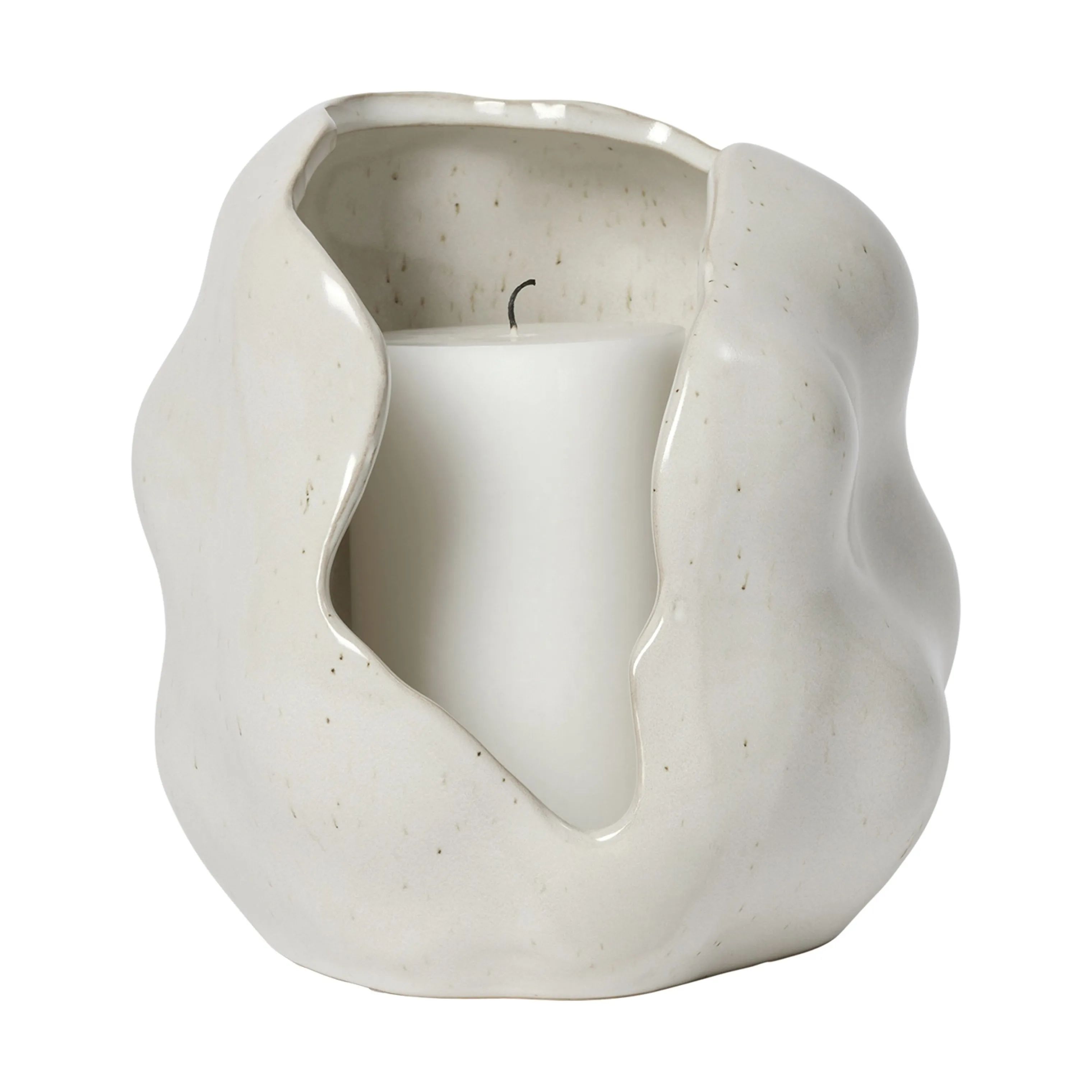 Broste Copenhagen Lanterner Hekla Lanterne i White Cream, 16 cm, 1