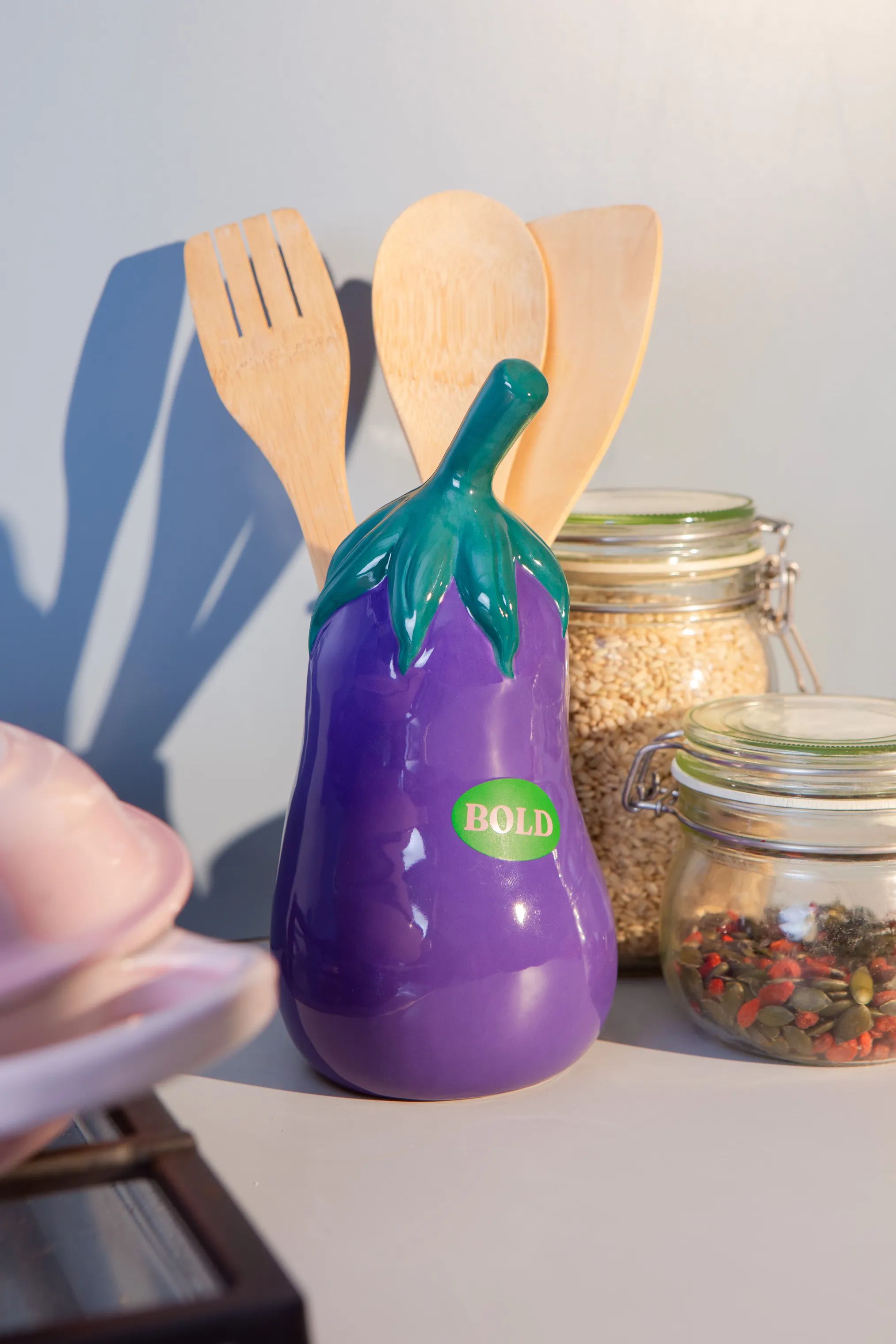 DOIY Krukker til køkkenredskaber Redskabskrukke i Lilla, 4
