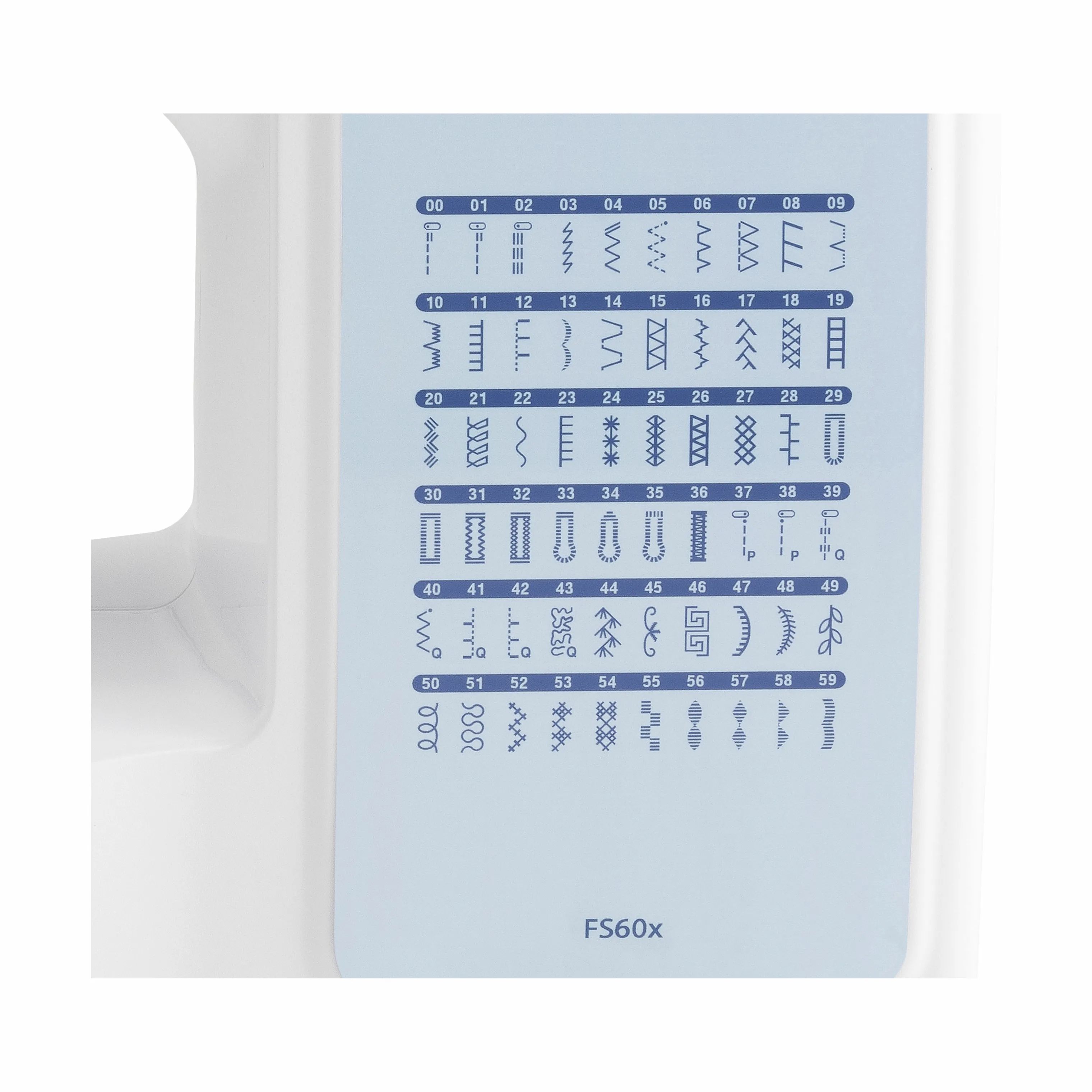 Brother Symaskiner FS60X Elektronisk Symaskine i Hvid/blå, 7