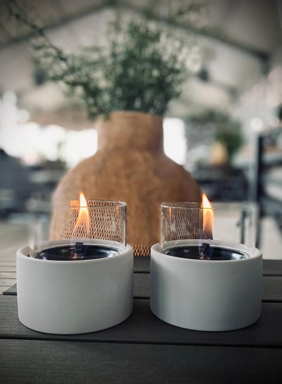 TenderFlame Fyrfadsstage Breeze Bordlanterne - 2 stk. i Grå, 3