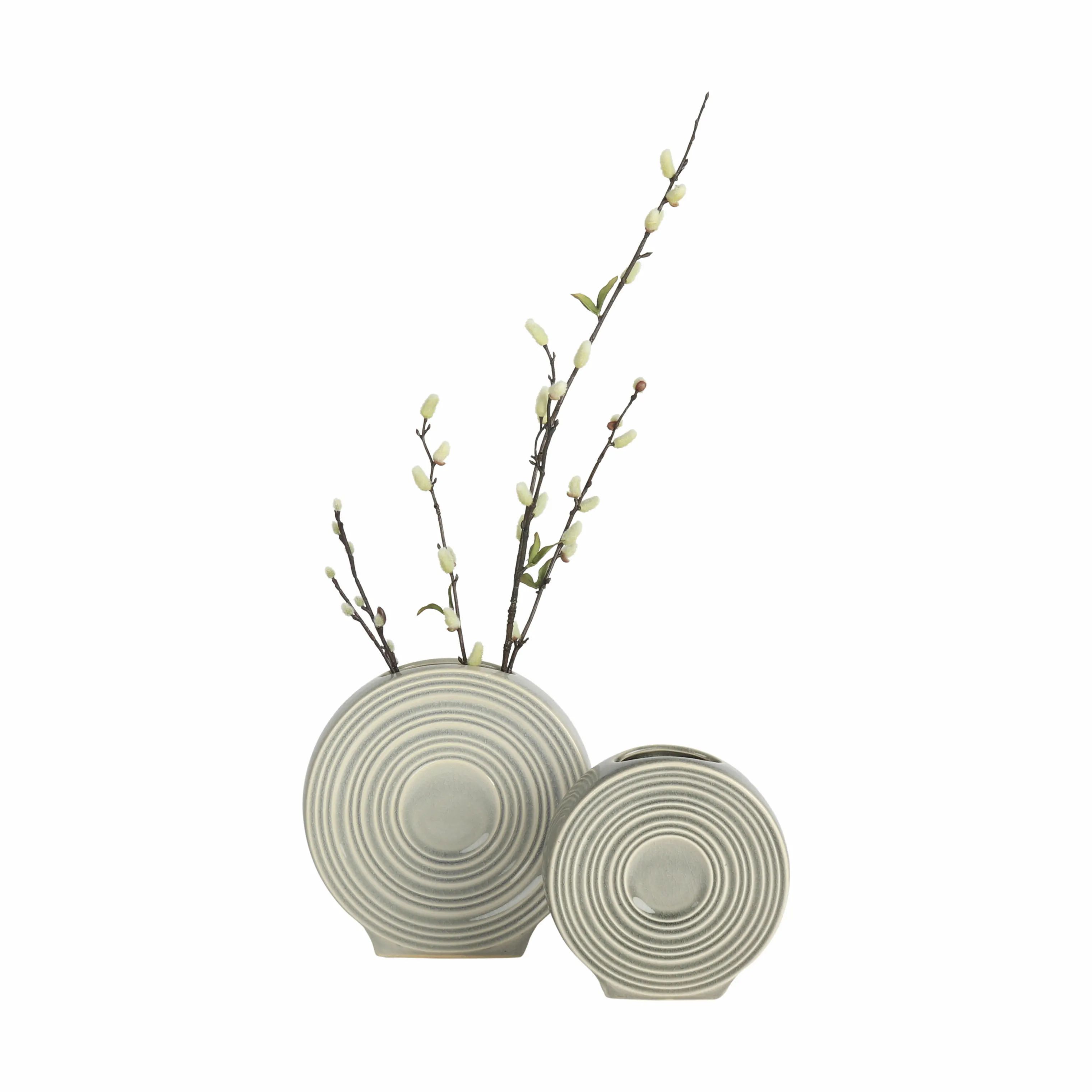 CASA Living Vaser Inside Out Vase i Grå, 21 cm, 3