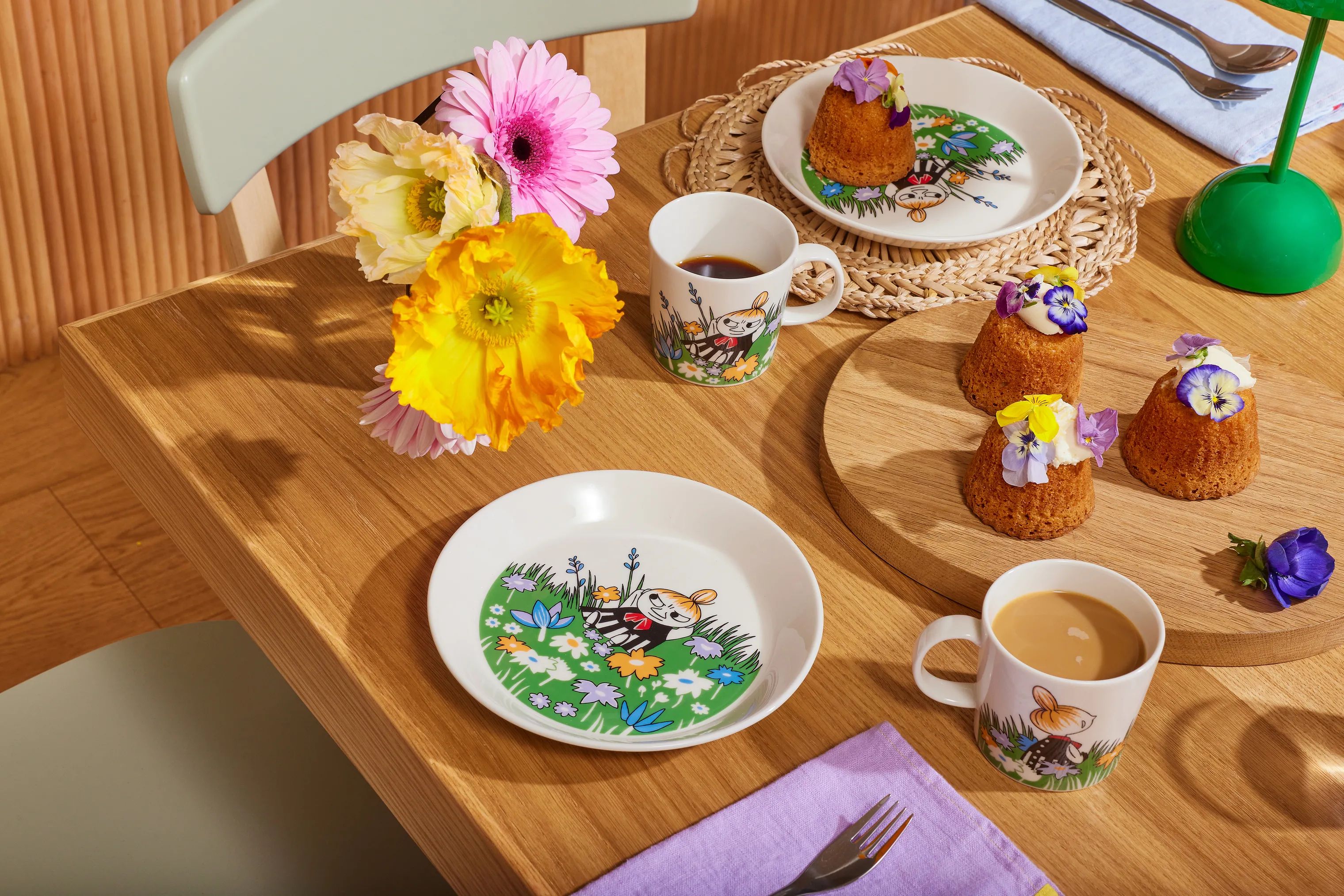 Moomin Arabia Frokosttallerkener Ferieklar Tallerken - Lille My på engen i Lille My engel - Multifarvet, 2