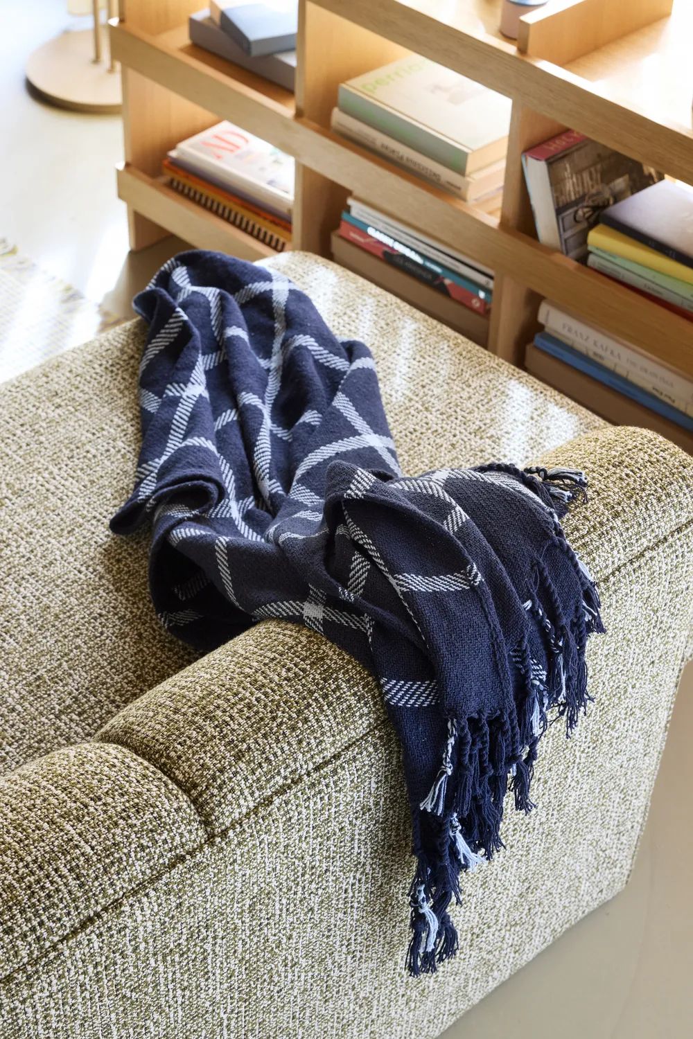 Hübsch Plaider Flok Plaid i Mørkeblå, 3