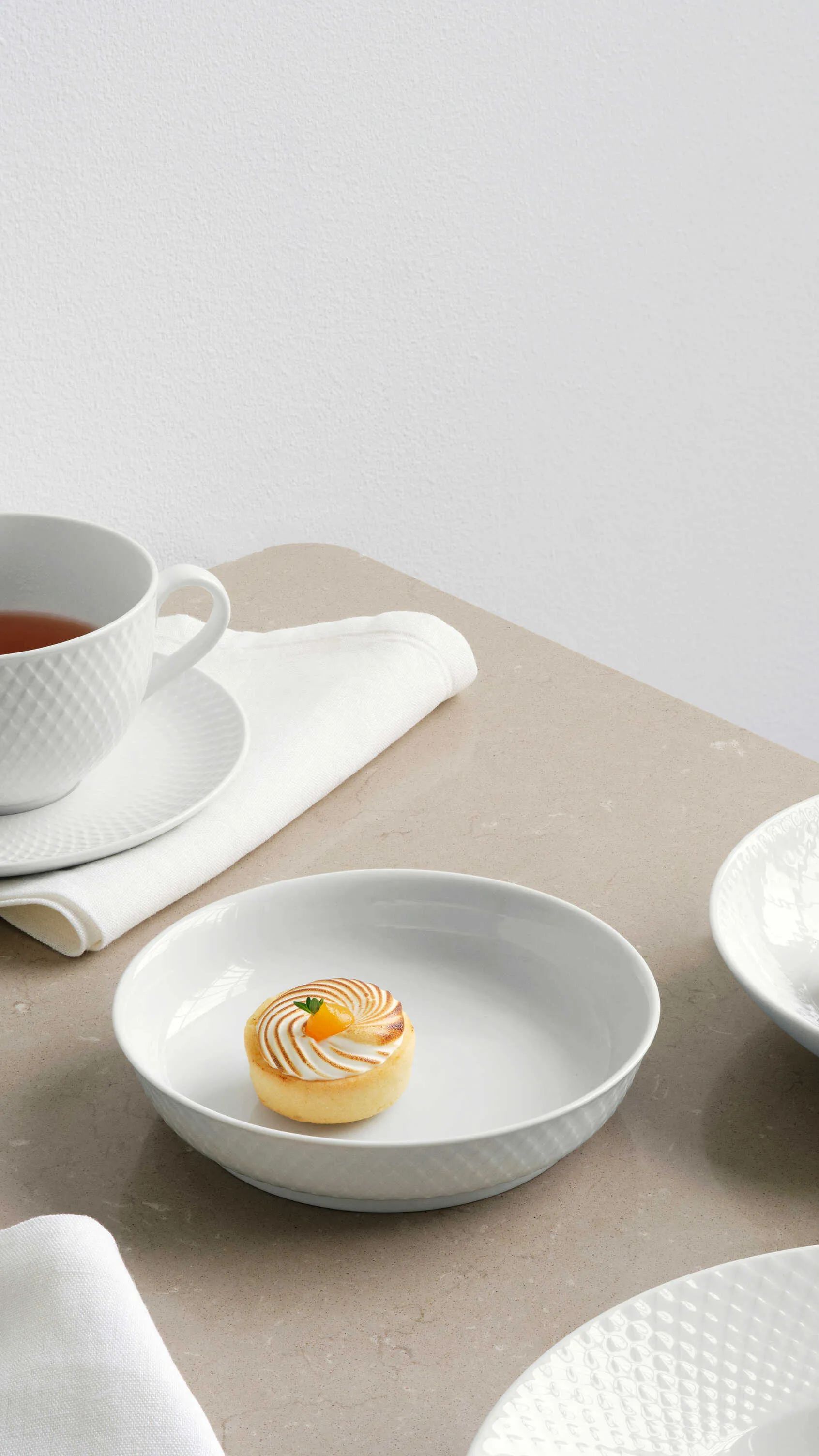Lyngby Porcelæn Kagetallerkener Rhombe Desserttallerken i Rhombe Desserttallerken, 3
