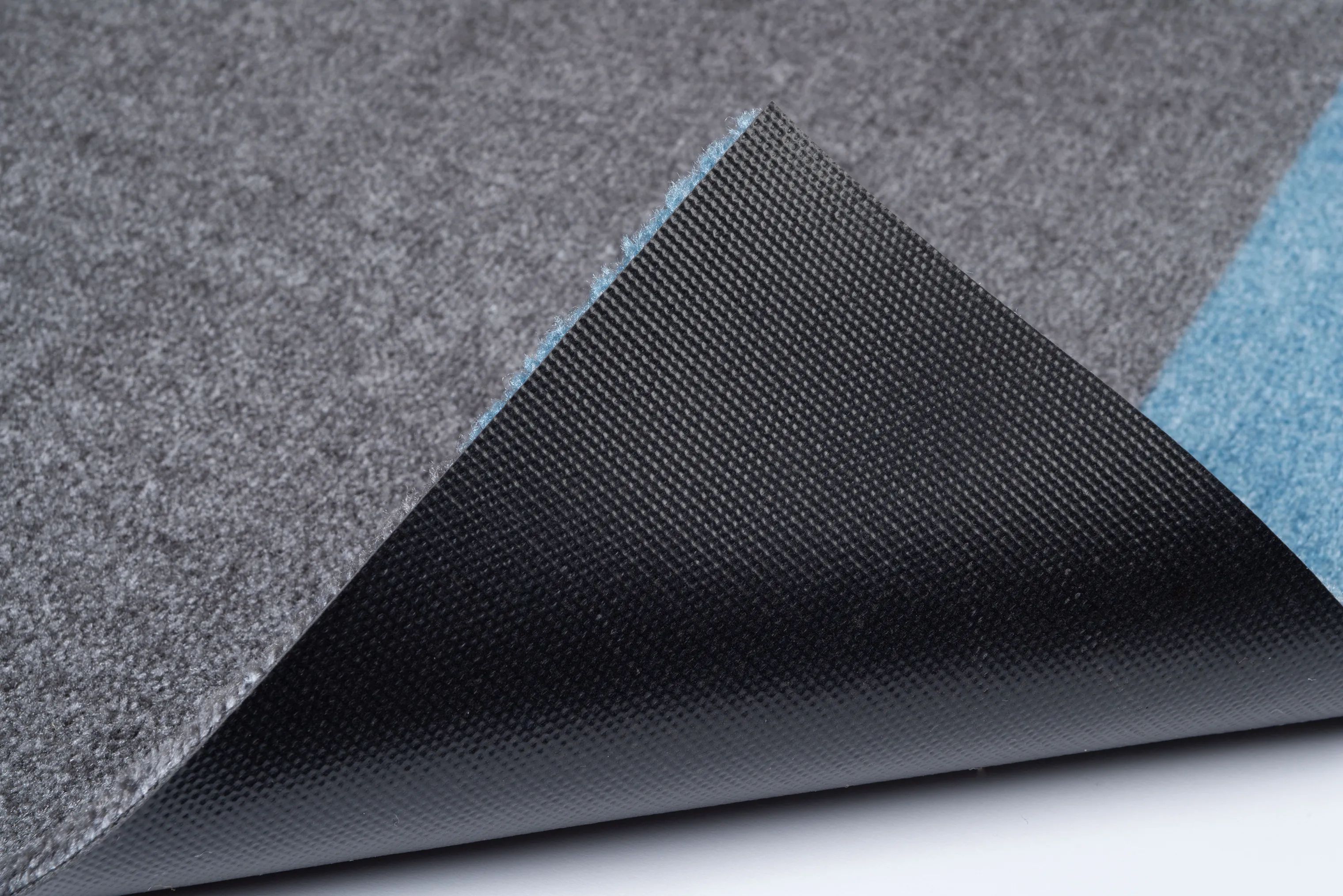 Tica Copenhagen Dørmåtter Stripes Horisontal Gulvmåtte i blå/steelgrey, B40 x L60 cm, 2