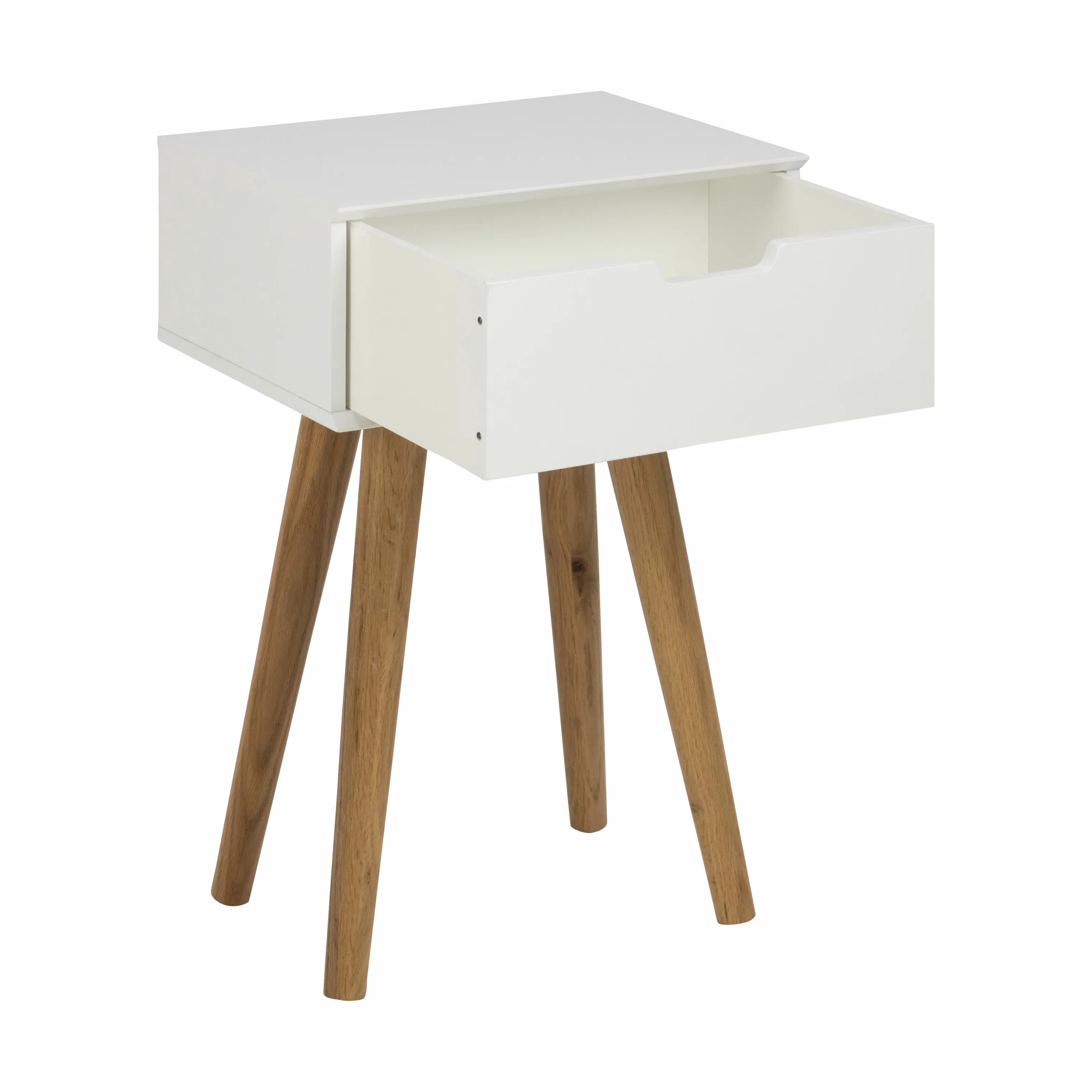 CASA Living Sengeborde Mitra Natbord i hvid/natur, 3