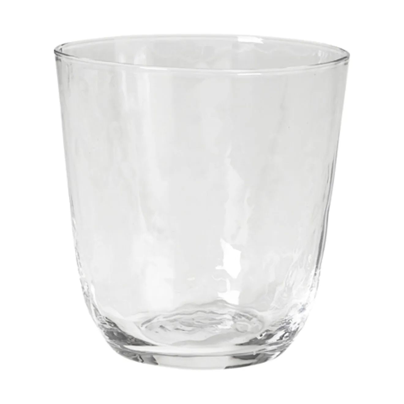 Broste Copenhagen Vandglas Hammered Glas i Clear, 33.5 cl, 1