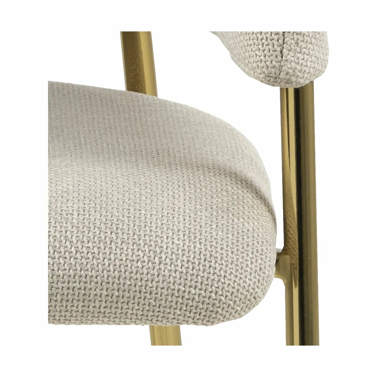 CASA Living Spisebordsstole Ann Spisebordsstol - 2 stk. i beige/gylden krom, 2