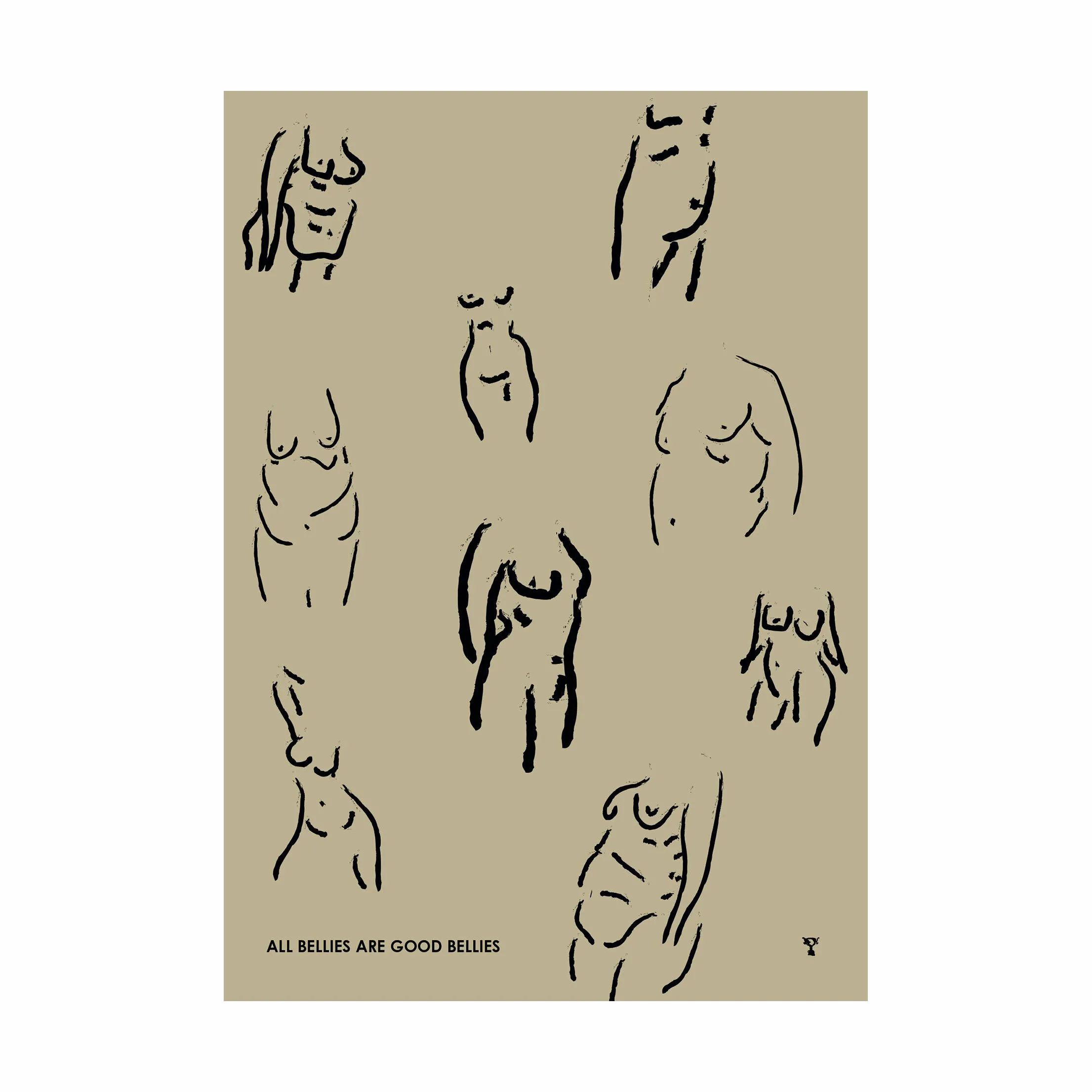 Poster&Frame Plakater plakat - Bellies i B30 x L40 cm, 1
