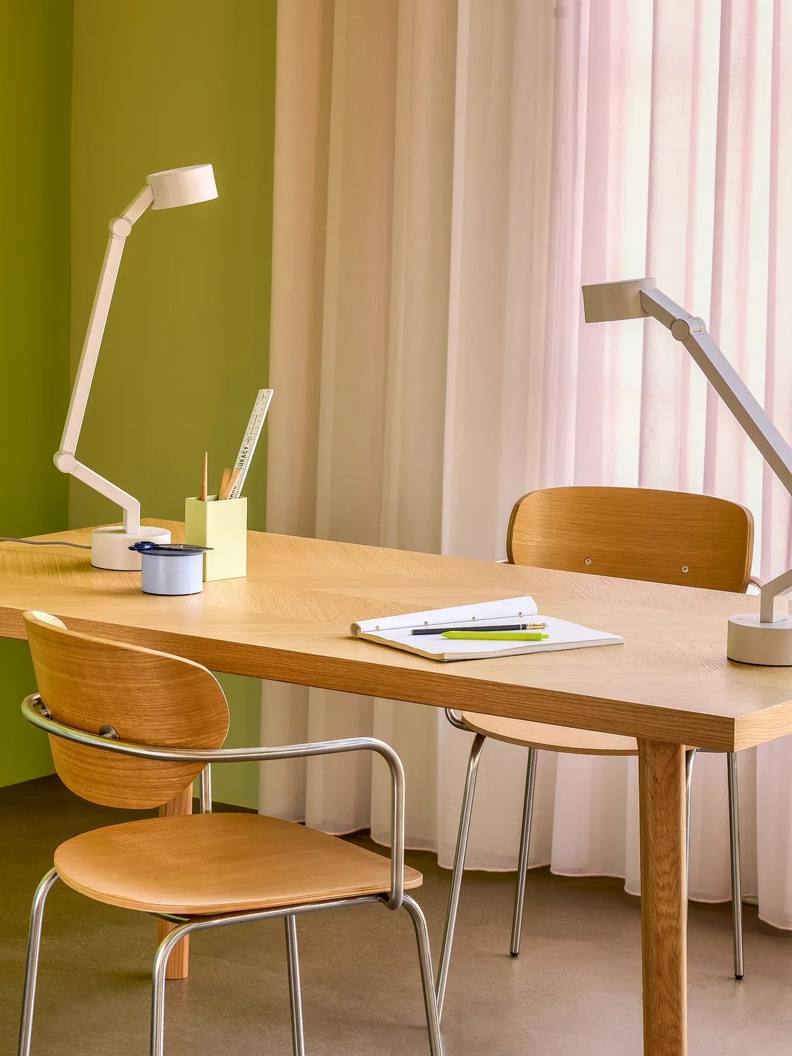 Hübsch Bordlamper Verve Bordlampe i Lysegrå, 3