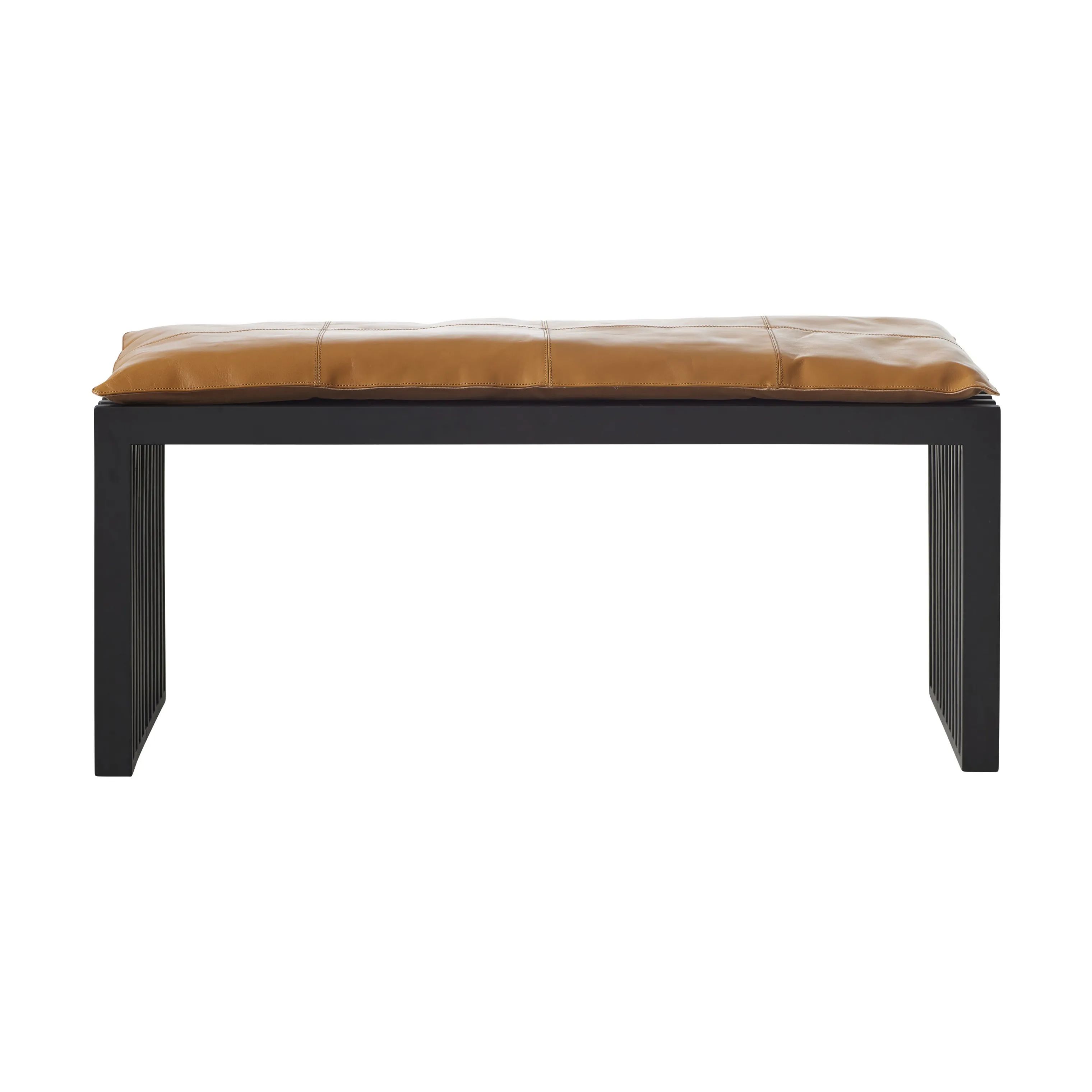 cinas Skamler Rib Bænk inkl. brun hynde i sort/brun, 104 cm, 4