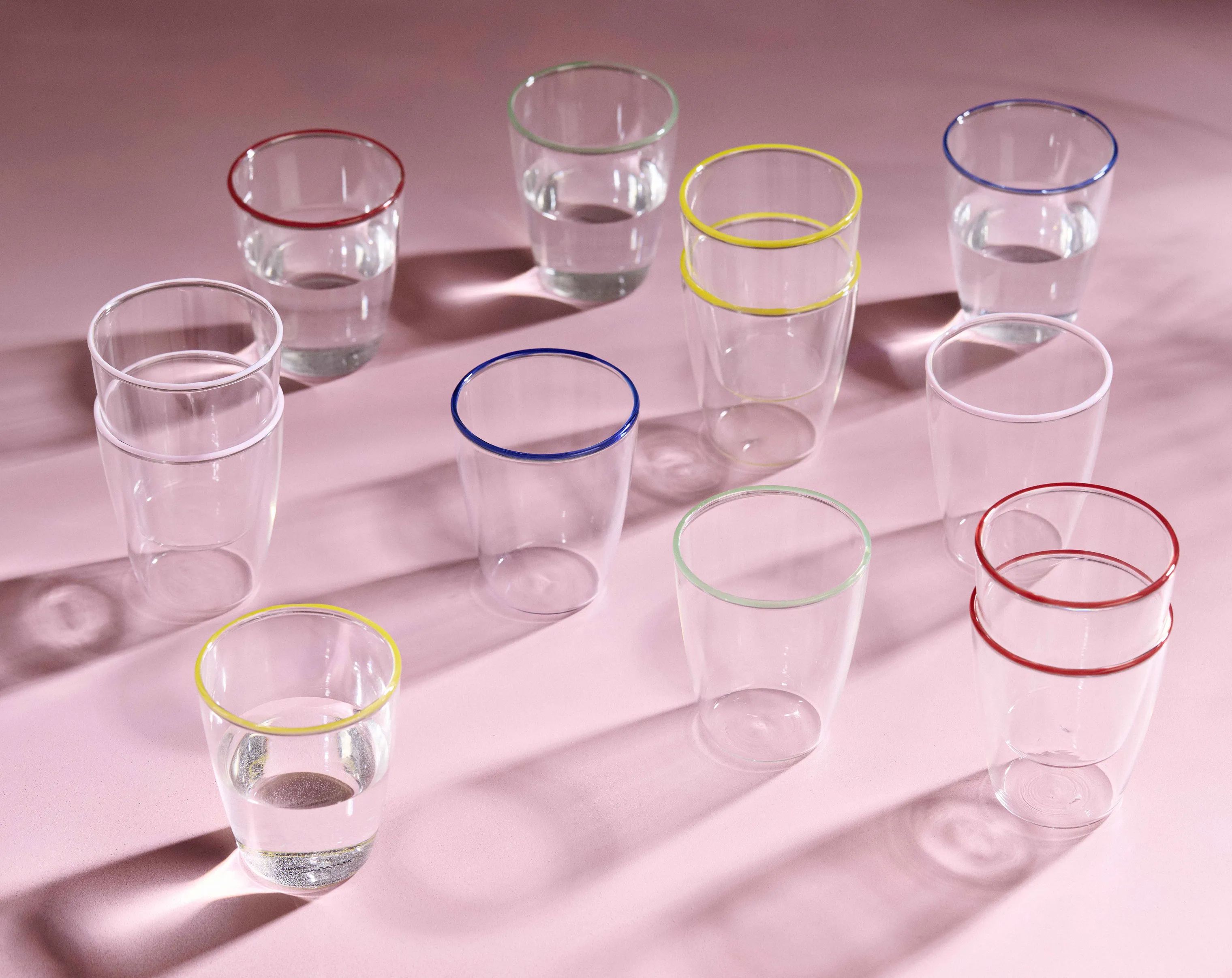 Life In Colour Vandglas Glas - 6 stk. i Multifarvet, 2