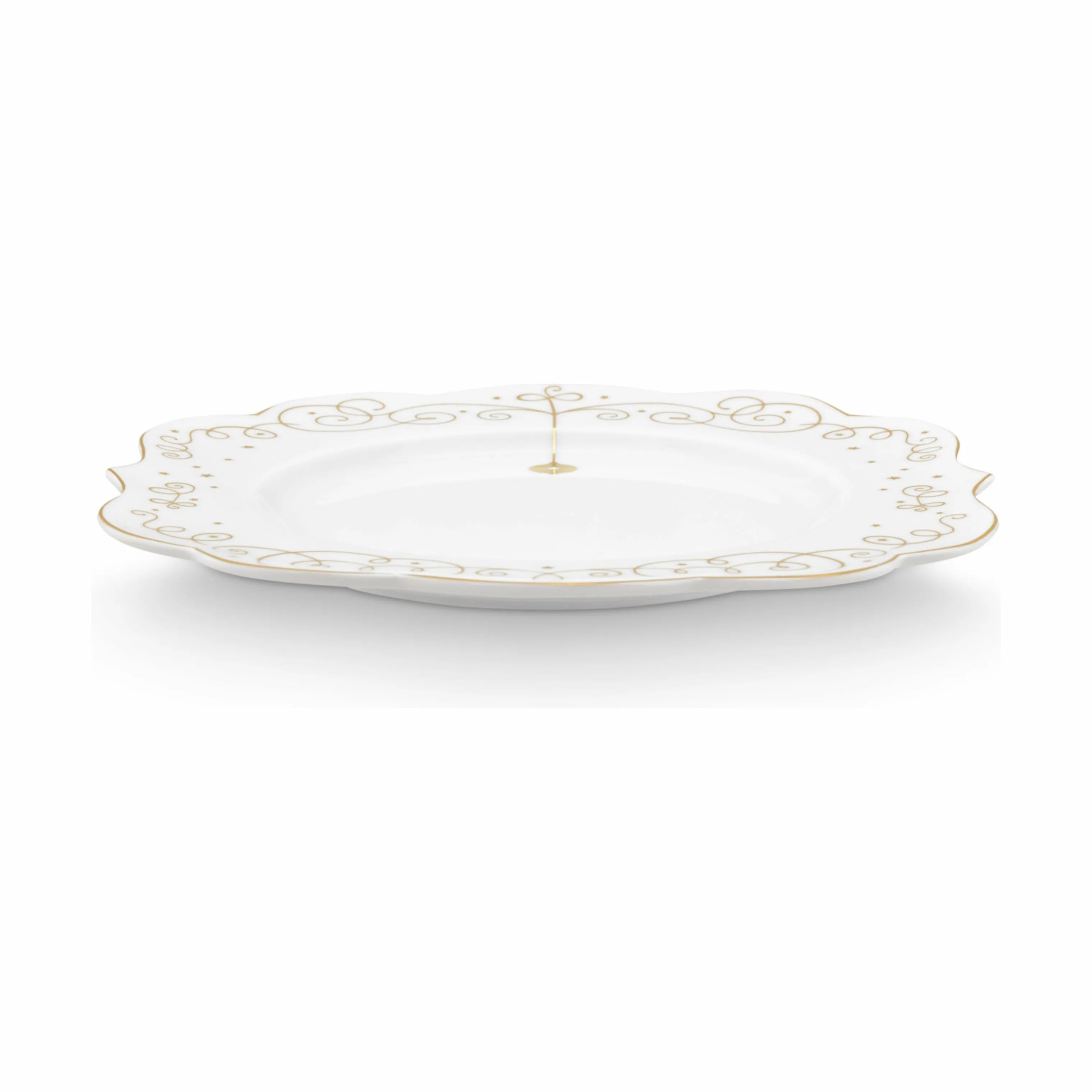 PIP Studio Kagetallerkener Royal Winter White Royal Winter Desserttallerken i Gold, 2