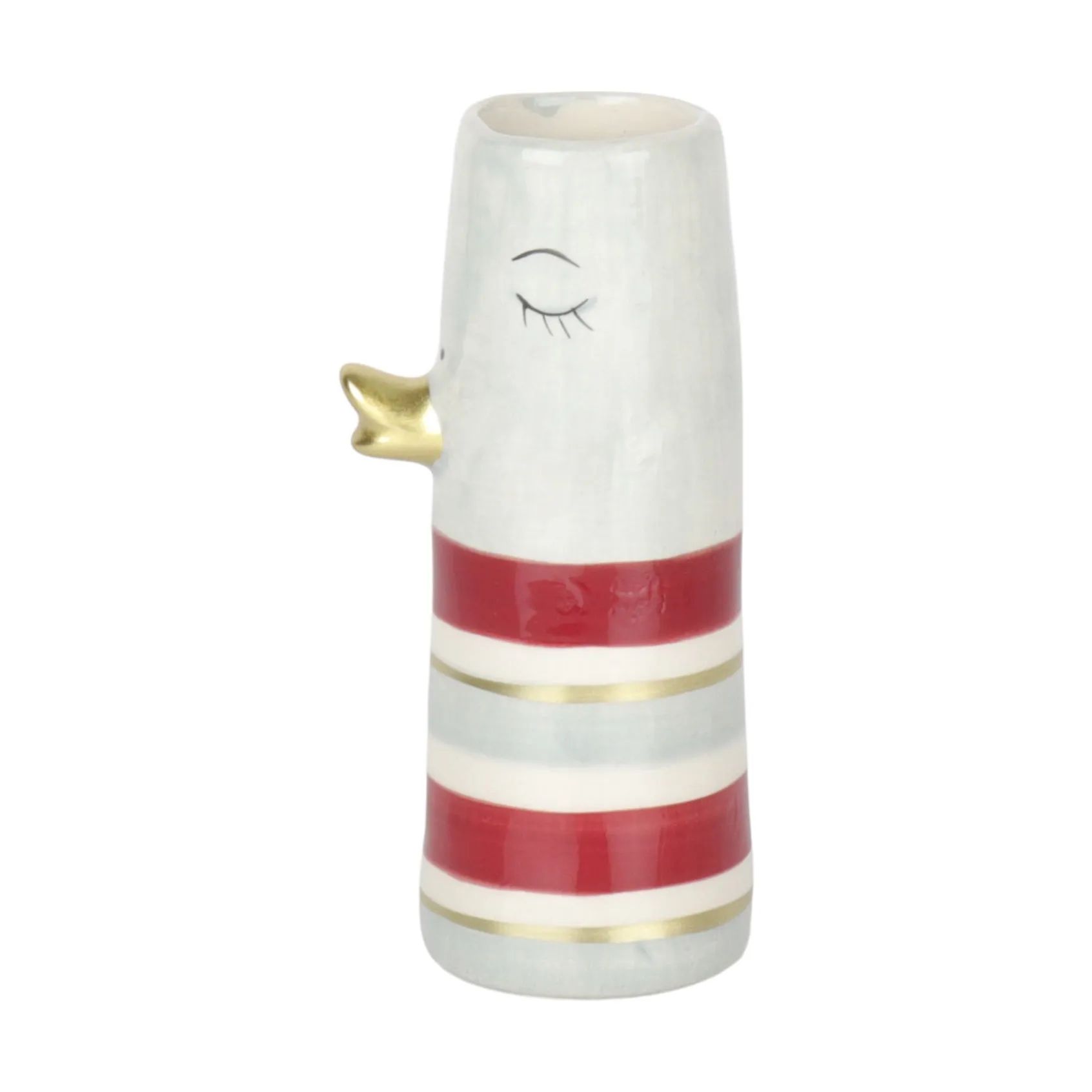 Speedtsberg Vaser Vase - And i Lyseblå/Rød, 10 cm, 1