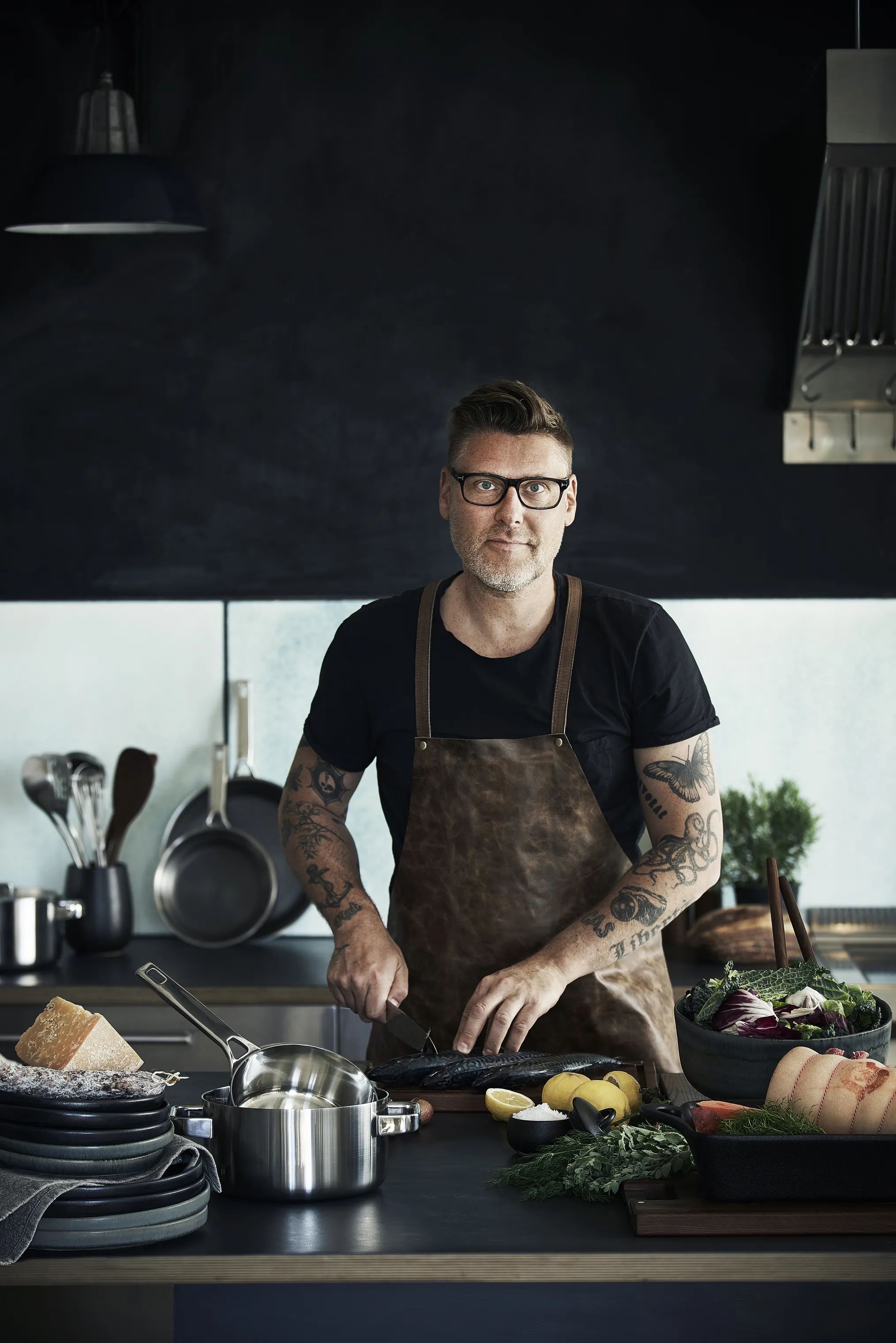 Timm Vladimir Kitchen Forklæder Læder Forklæde i Brown, 4