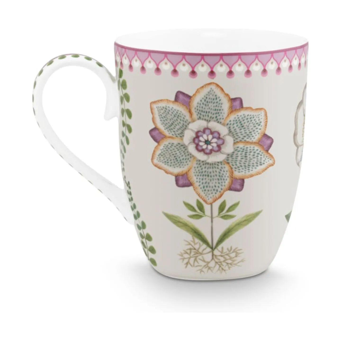 PIP Studio Krus og kopper med hank Lily & Lotus Krus i Lilla, 350 ml, 4