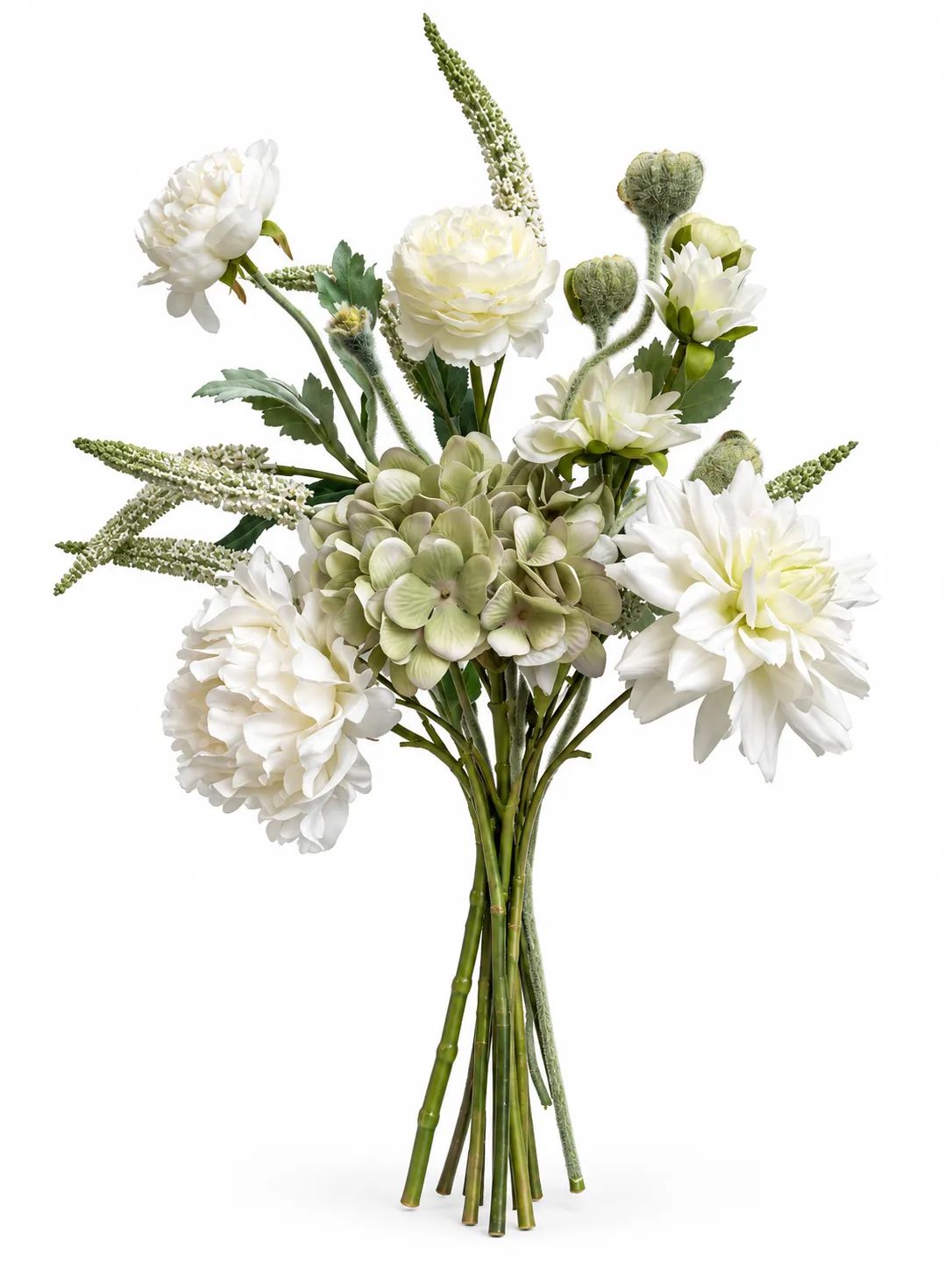 everbloom Kunstige blomster Kunstig Blomsterbuket i Hvid/grøn, 3