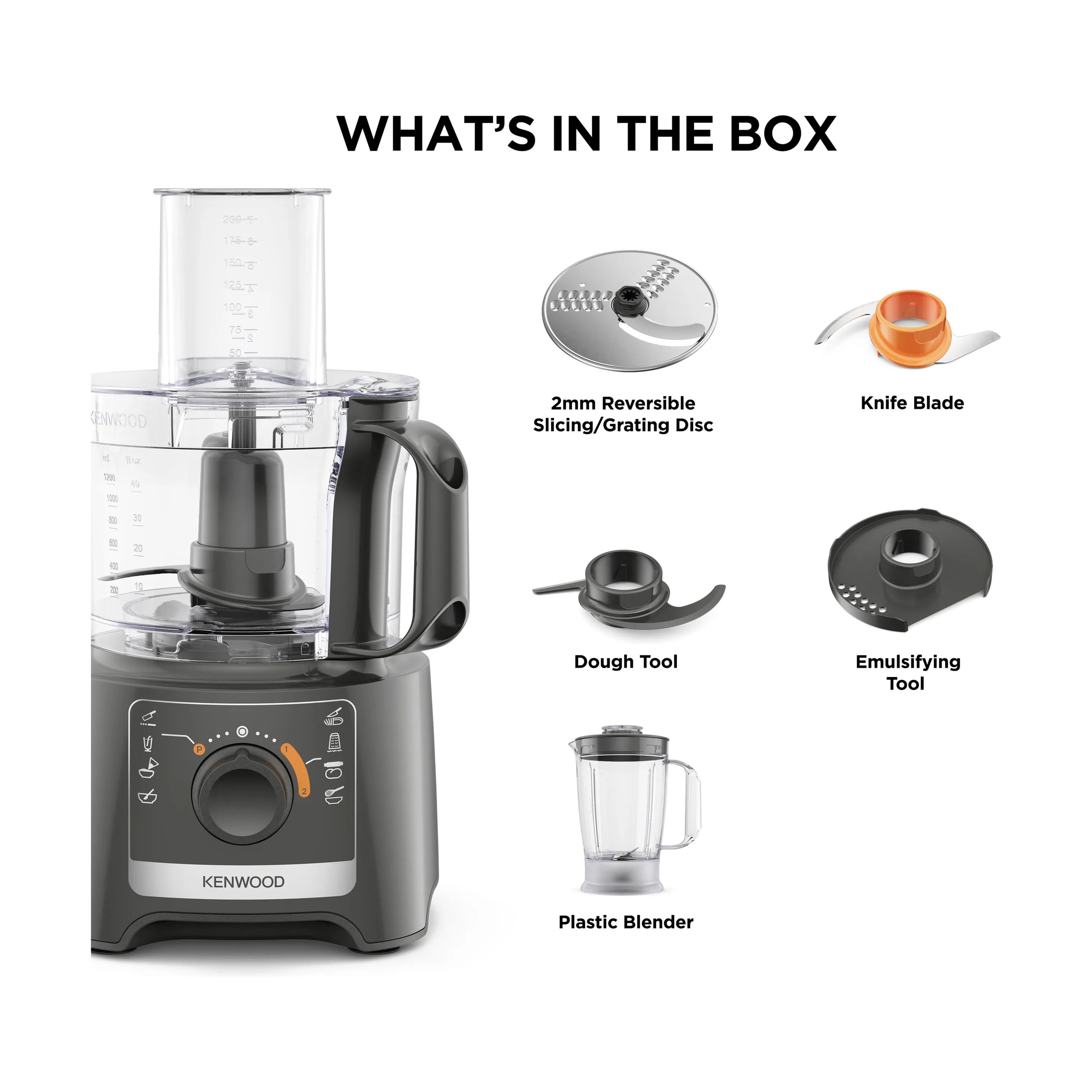 Kenwood Foodprocessorer Foodprocessor i grå, 9