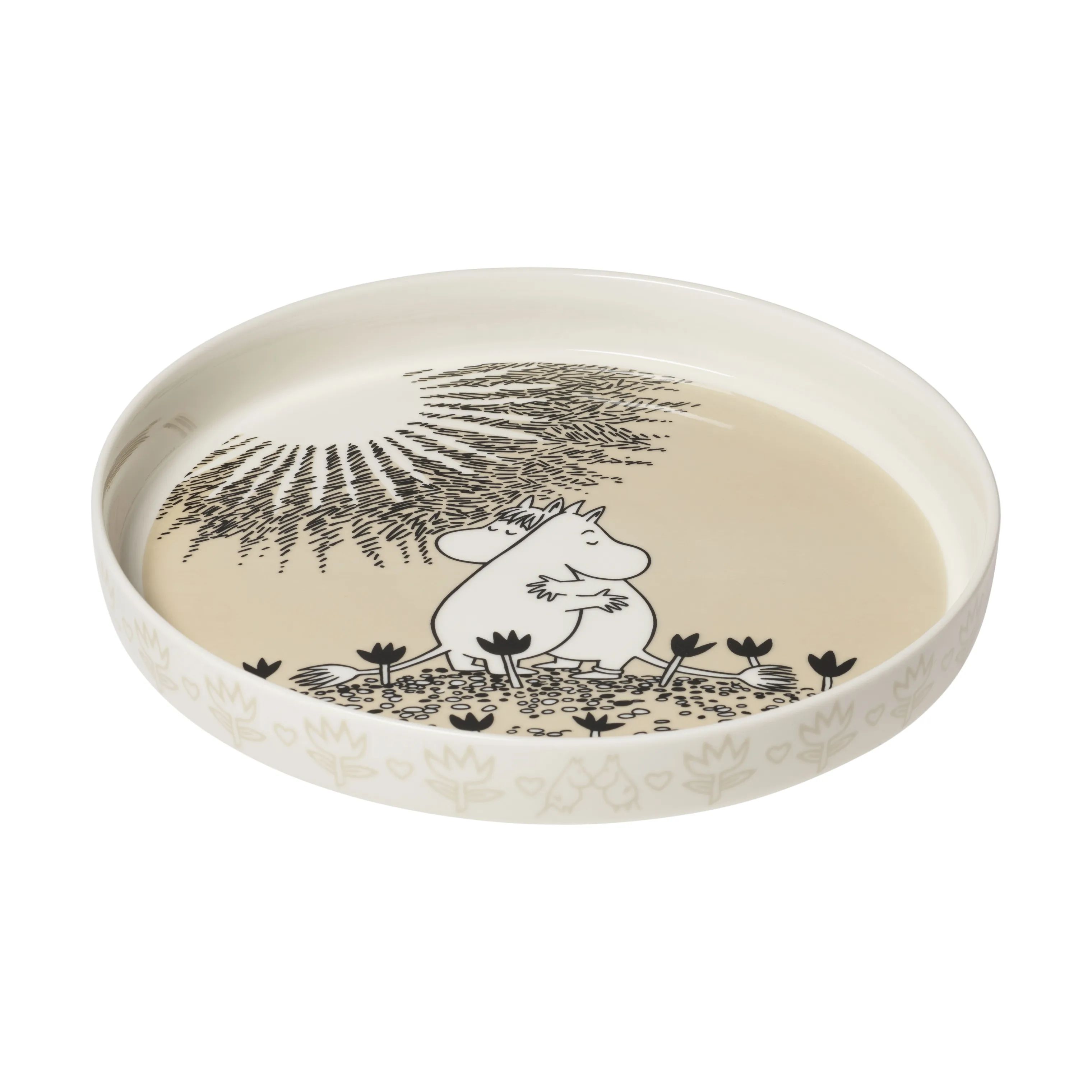 Moomin Arabia Tærteforme og fade Kærlighed beige Love Beige Tærtefad i Beige, 2