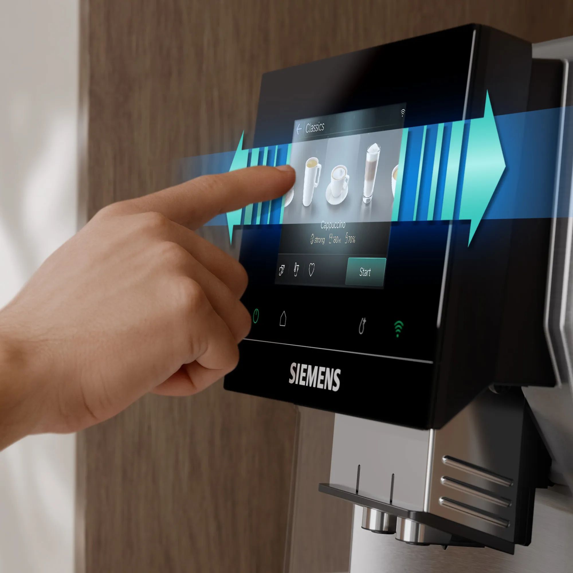 Siemens Espressomaskiner EQ700 iAroma Espressomaskine TQ727E03 i Grå, 2