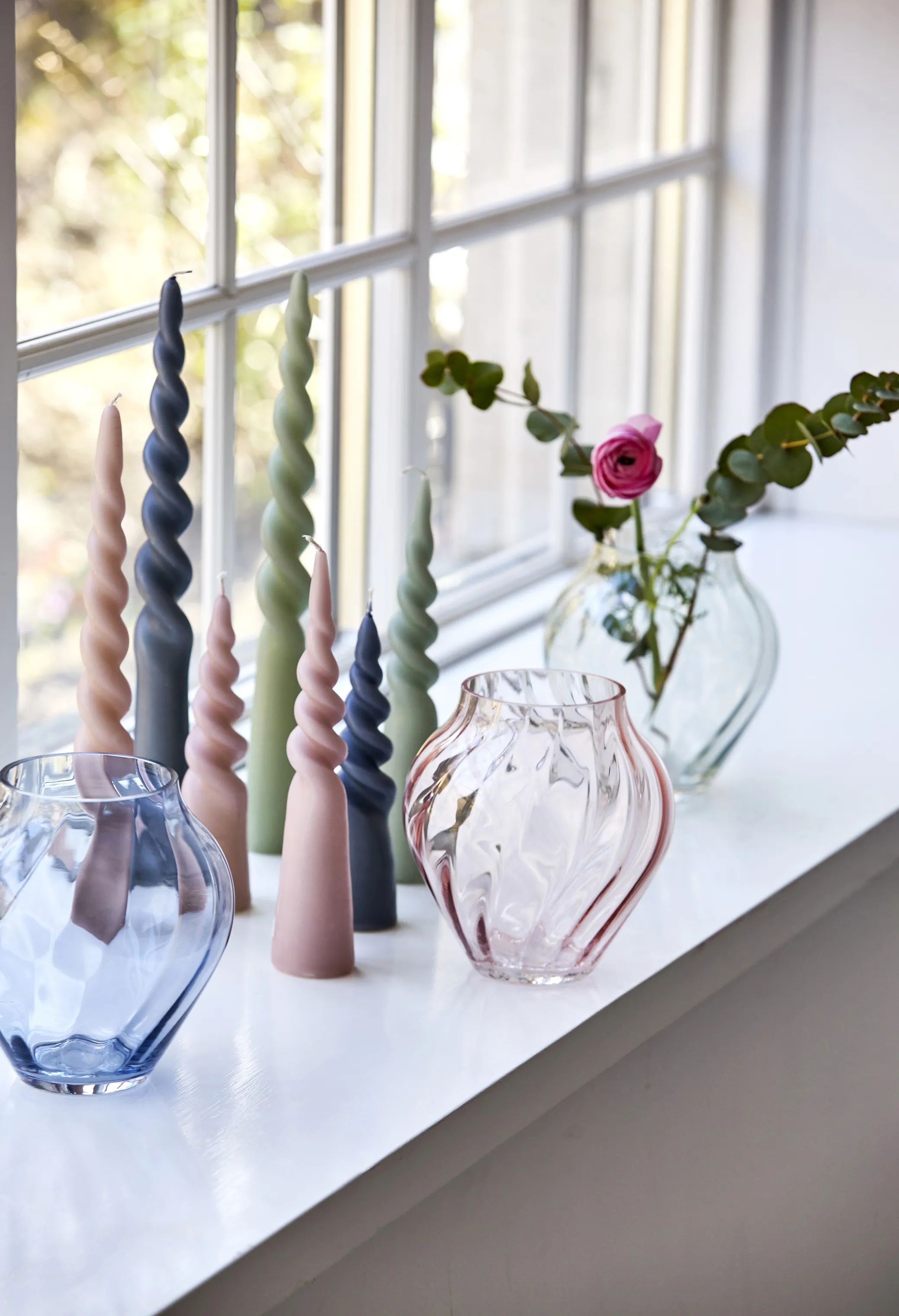 CASA Living Bloklys Snoede Bloklys i Rosa, 25 cm, 2