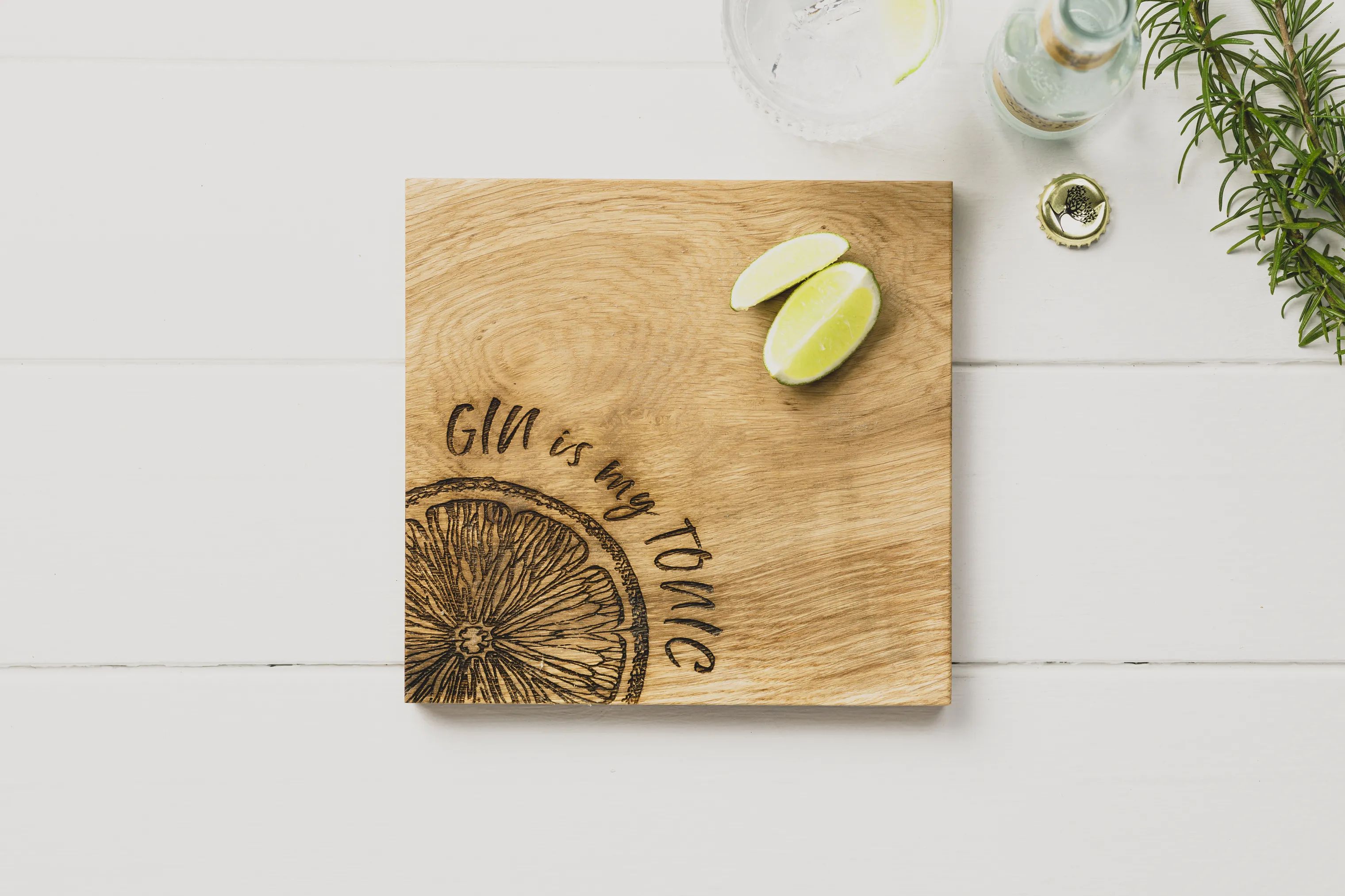The Just Slate Company Skærebrætter Gin Is My Tonic Skærebræt i B19 x L21 cm, 2