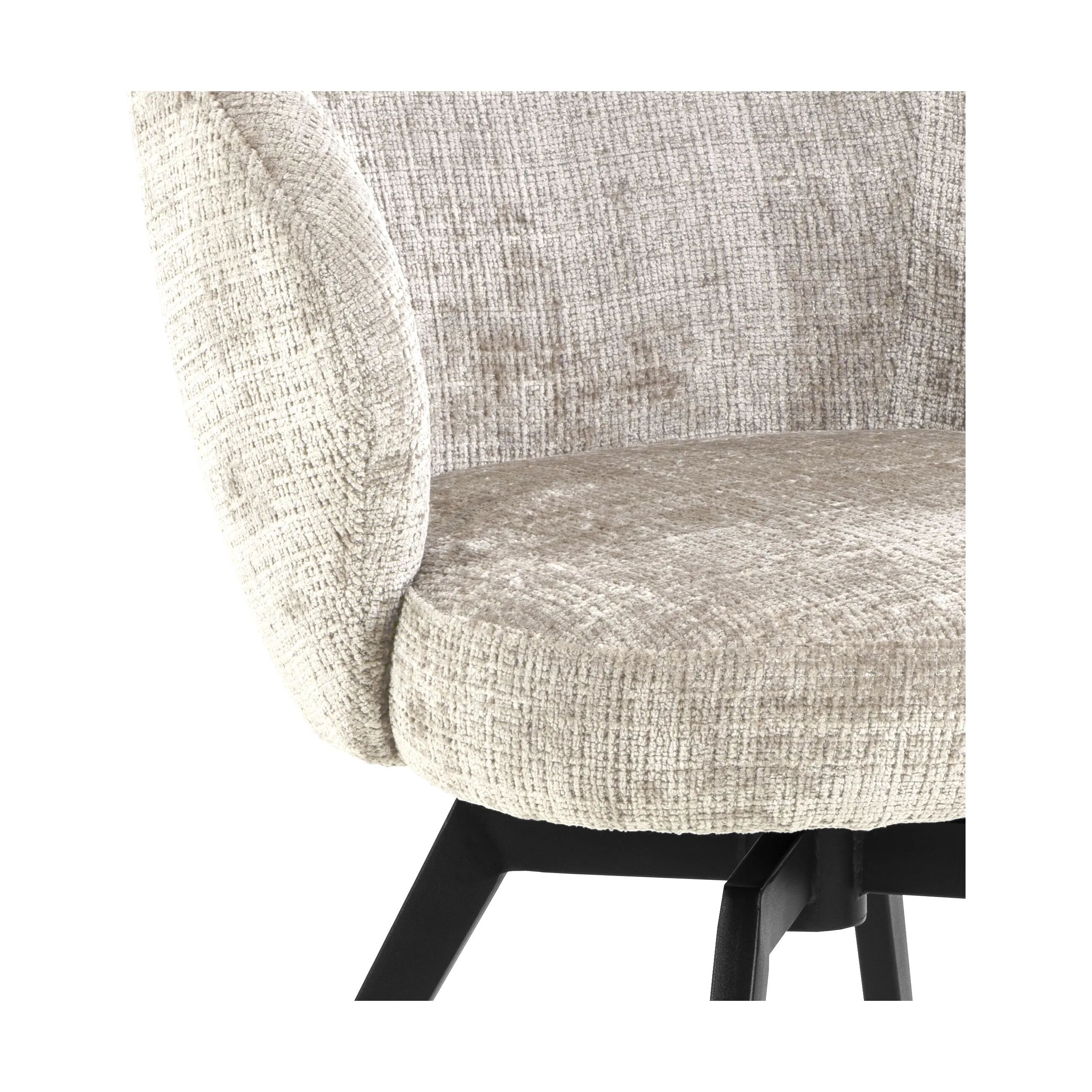 CASA Living Spisebordsstole Darlene Spisebordsstol i Beige/mat sort, 4