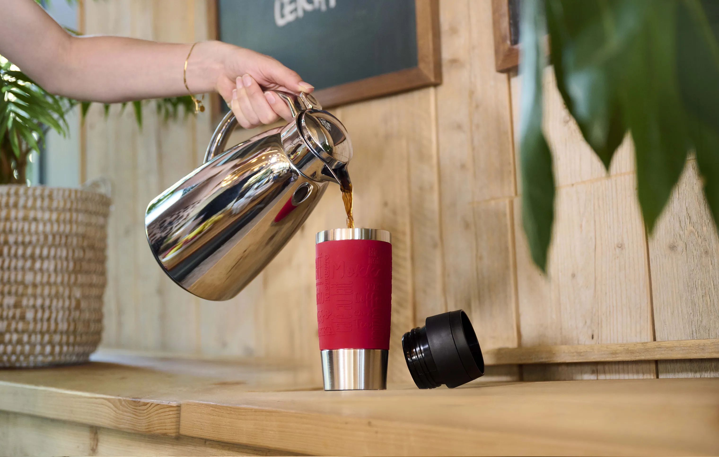 Emsa To go kopper To Go To-Go Classic Rejsekrus i Dark Red, 0.36 L, 6
