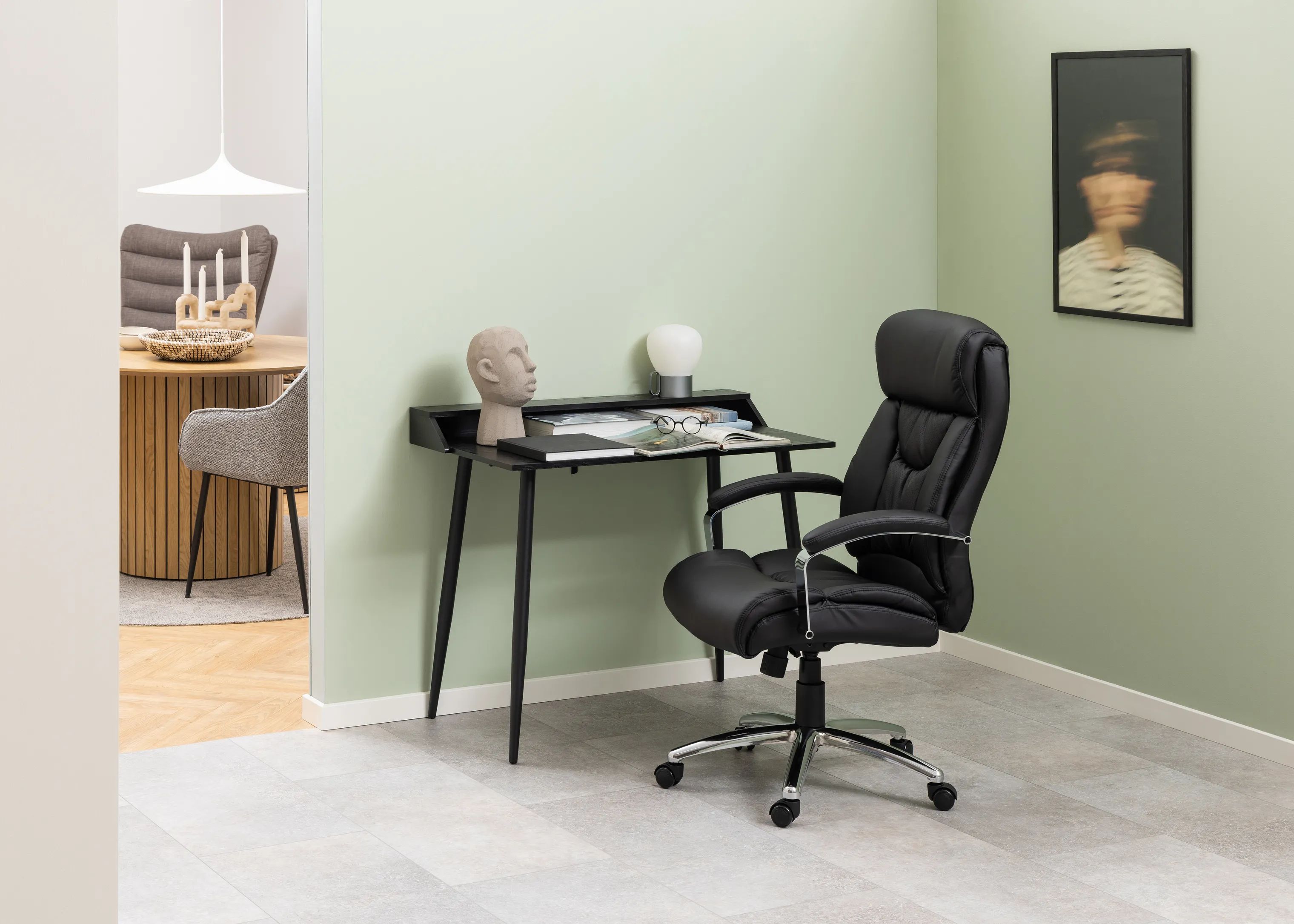 CASA Living Skrivebordsstole Benson Skrivebordsstol i sort, 2